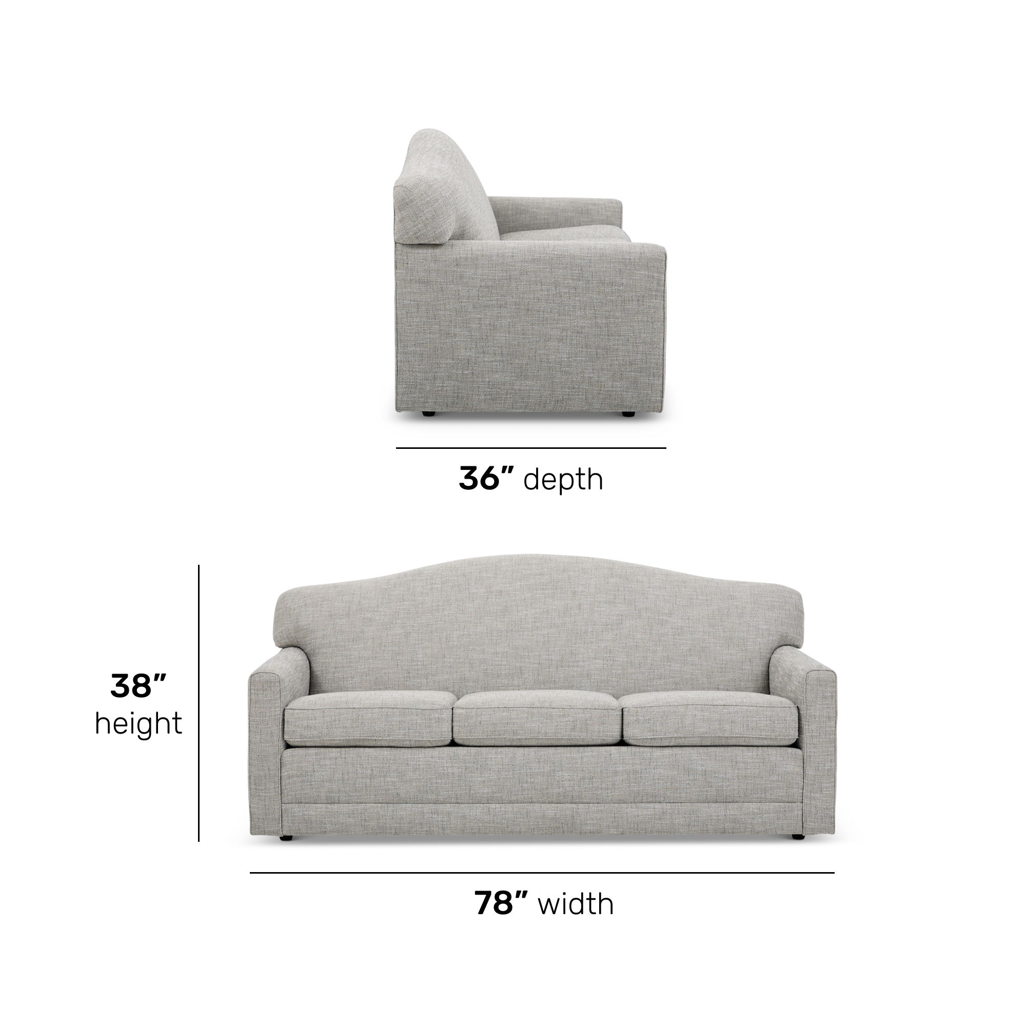 Aggie - Fabric Sofa, white, view 7