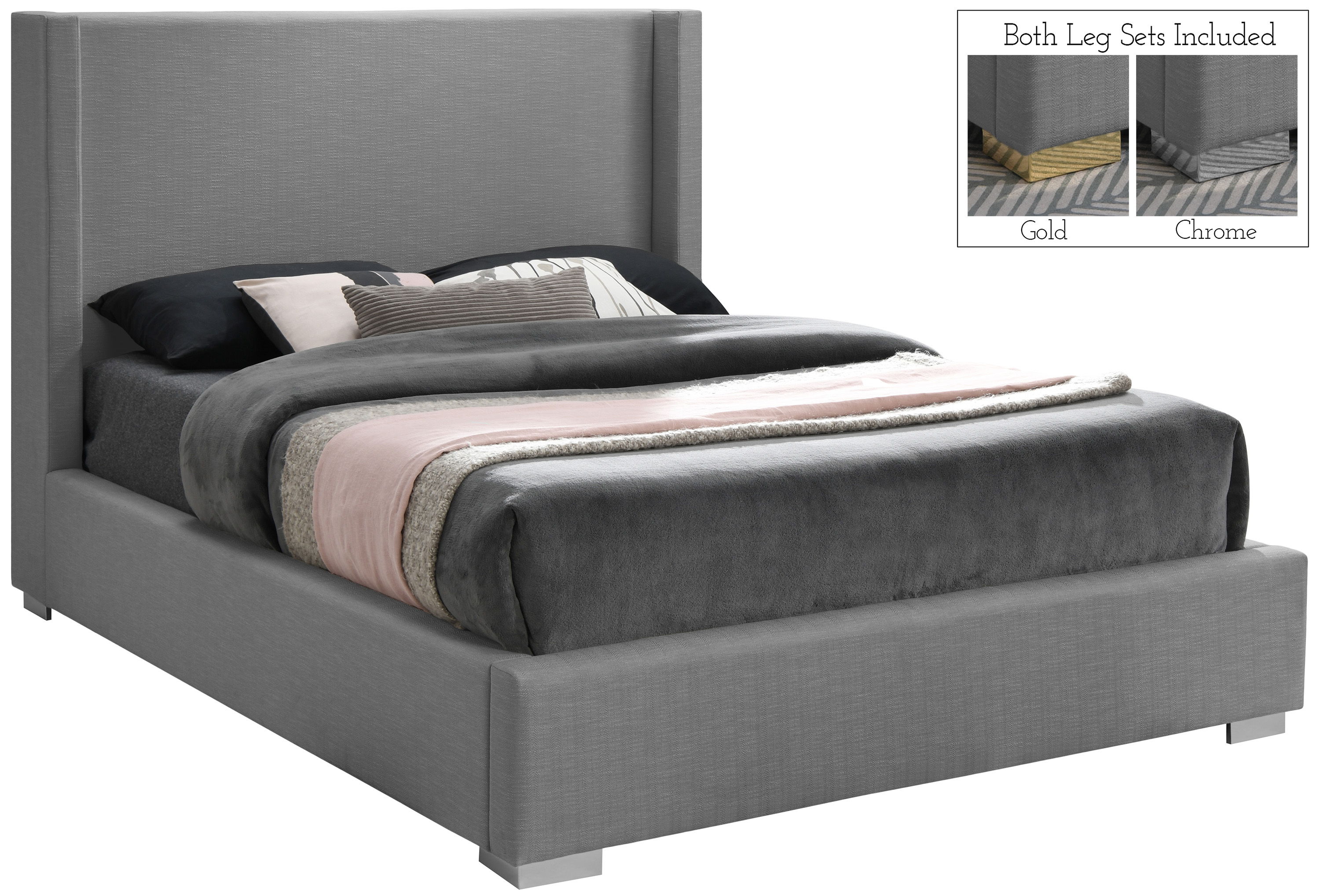 Royce - Queen Bed - Gray