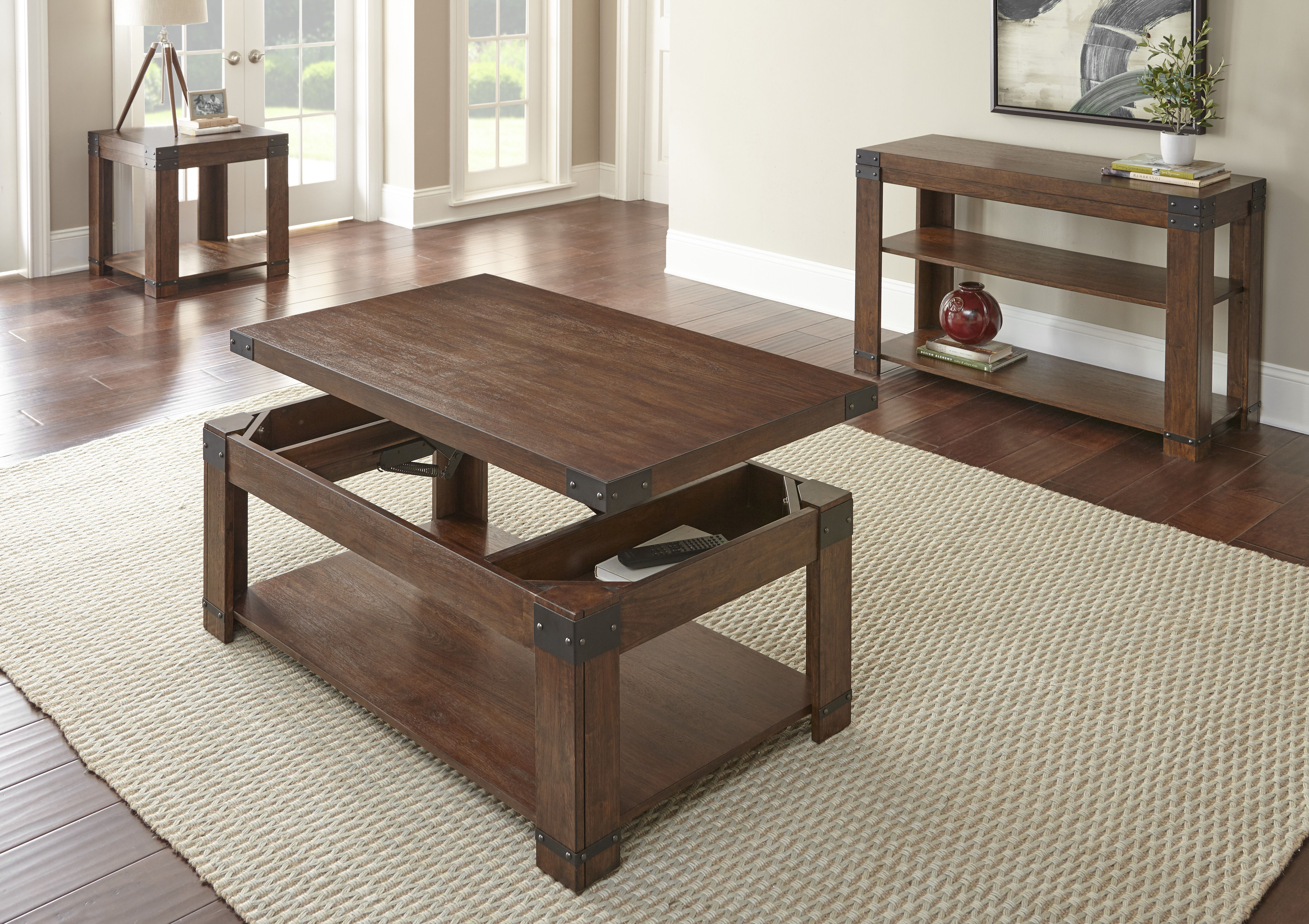 Arusha - Lift Top Cocktail Table - Brown