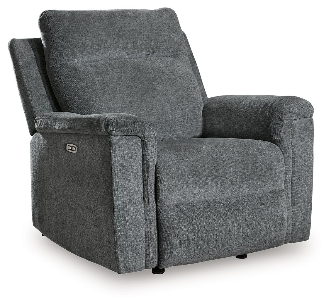 Ashley Furniture Barnsana - 3 Pc. - Power Reclining Sofa, Power Reclining Loveseat, Power Rocker Recliner - Gravel - Image 12