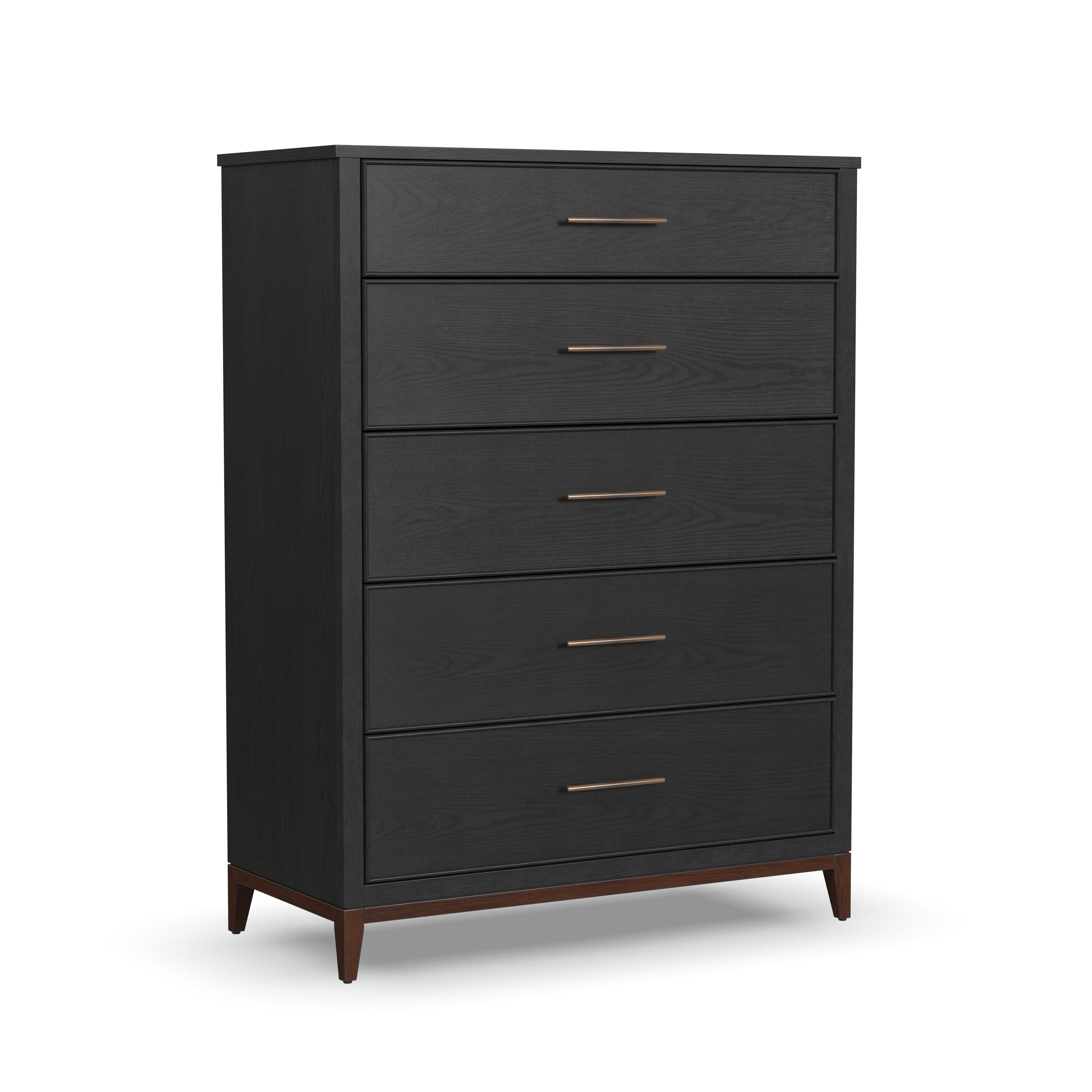 Waterfall - Drawer Chest - Black, black