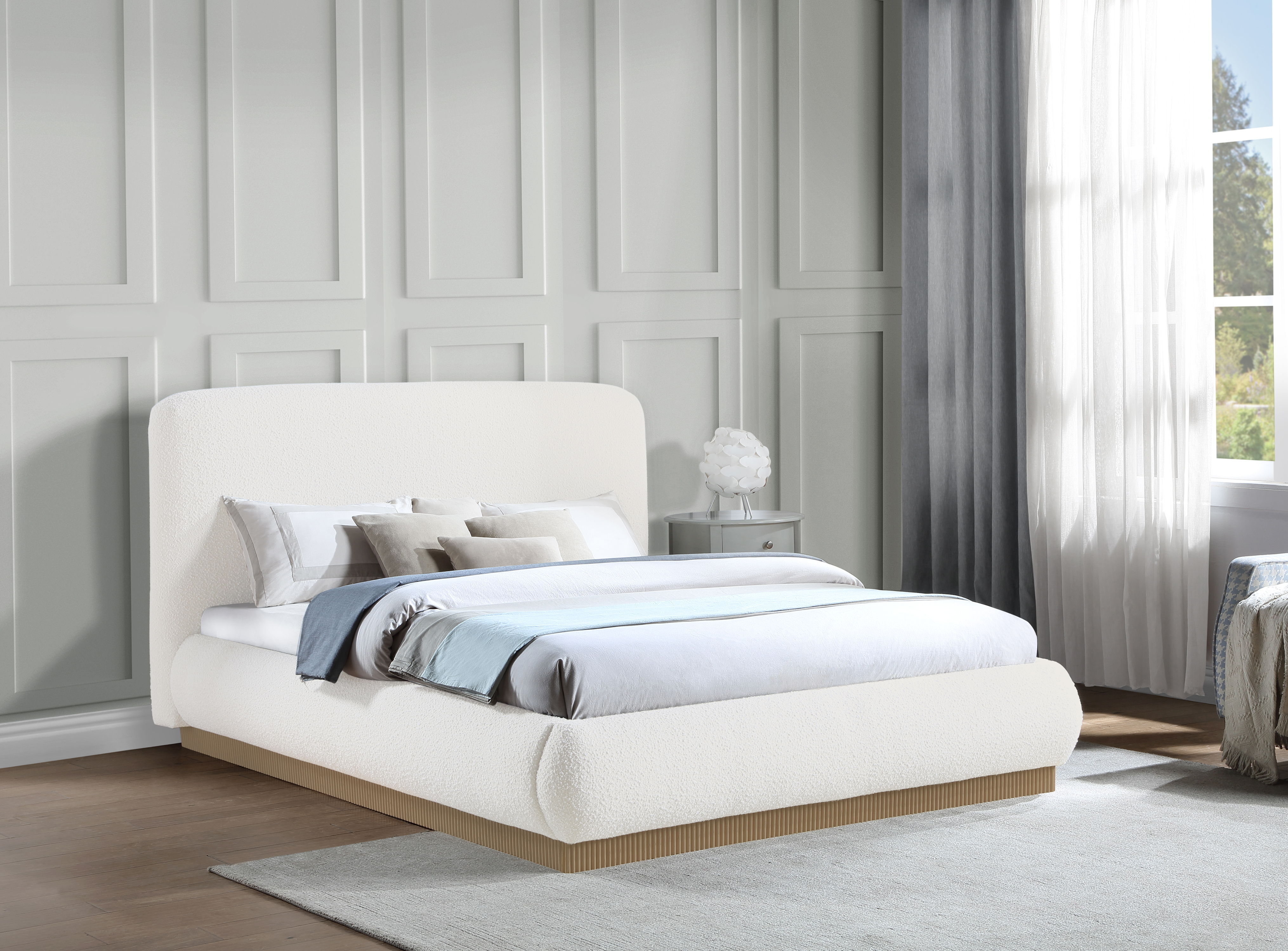 Rigby - Queen Bed With Natural Base - Cream