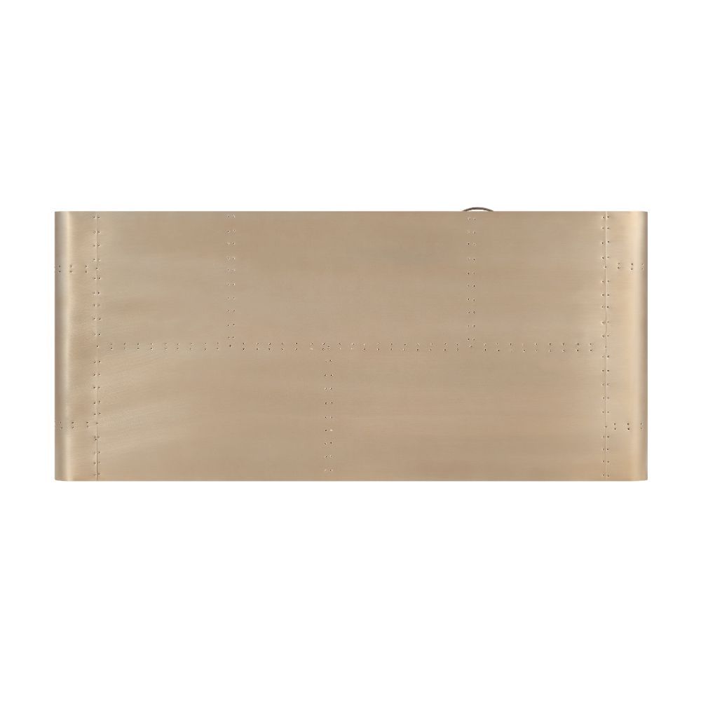 Danton - Executive Writing Desk - Gold Aluminum, beige, view 3