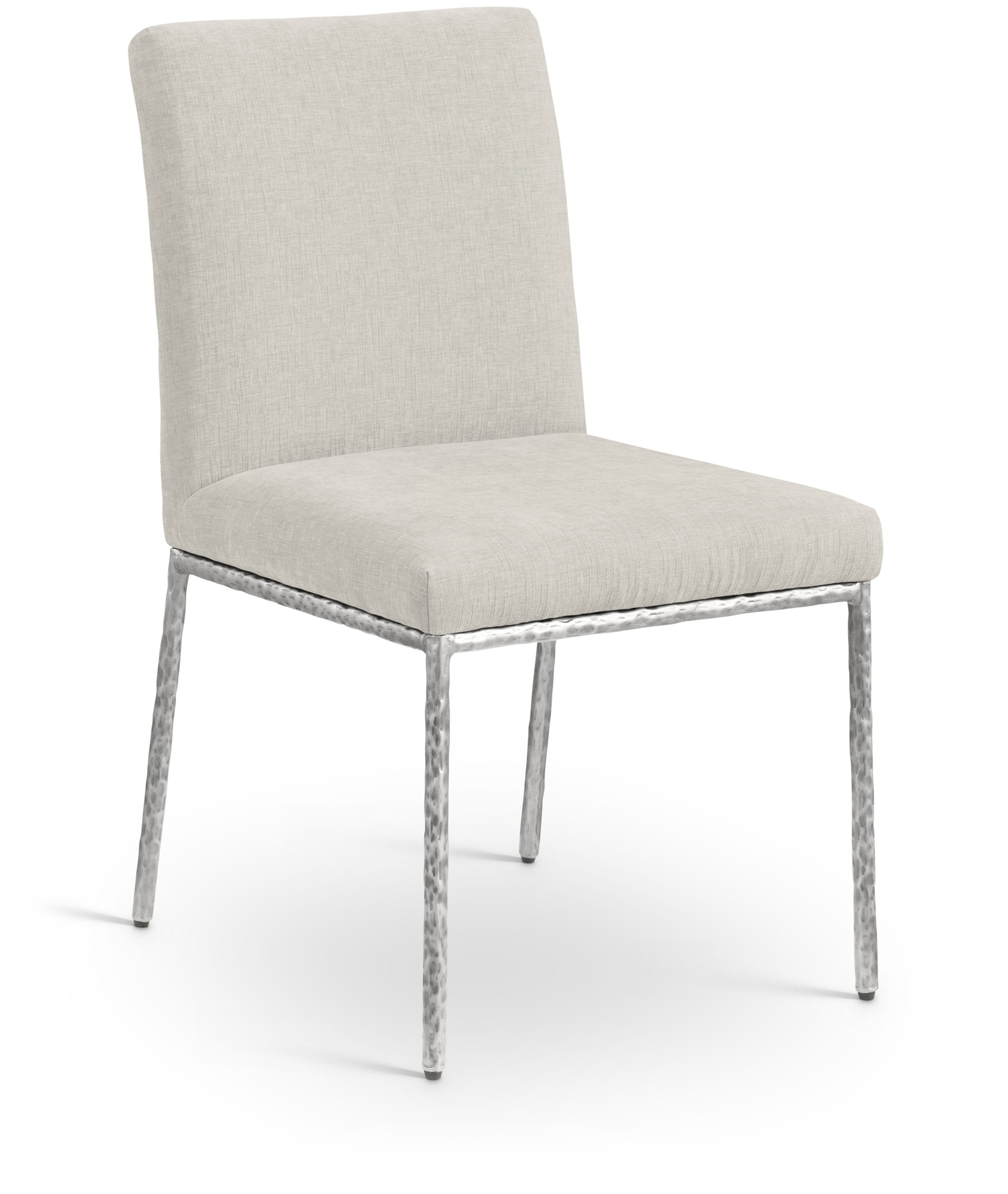 Reeves - Chenille Fabric Upholstered Dining Side Chair (Set of 2) - Cream