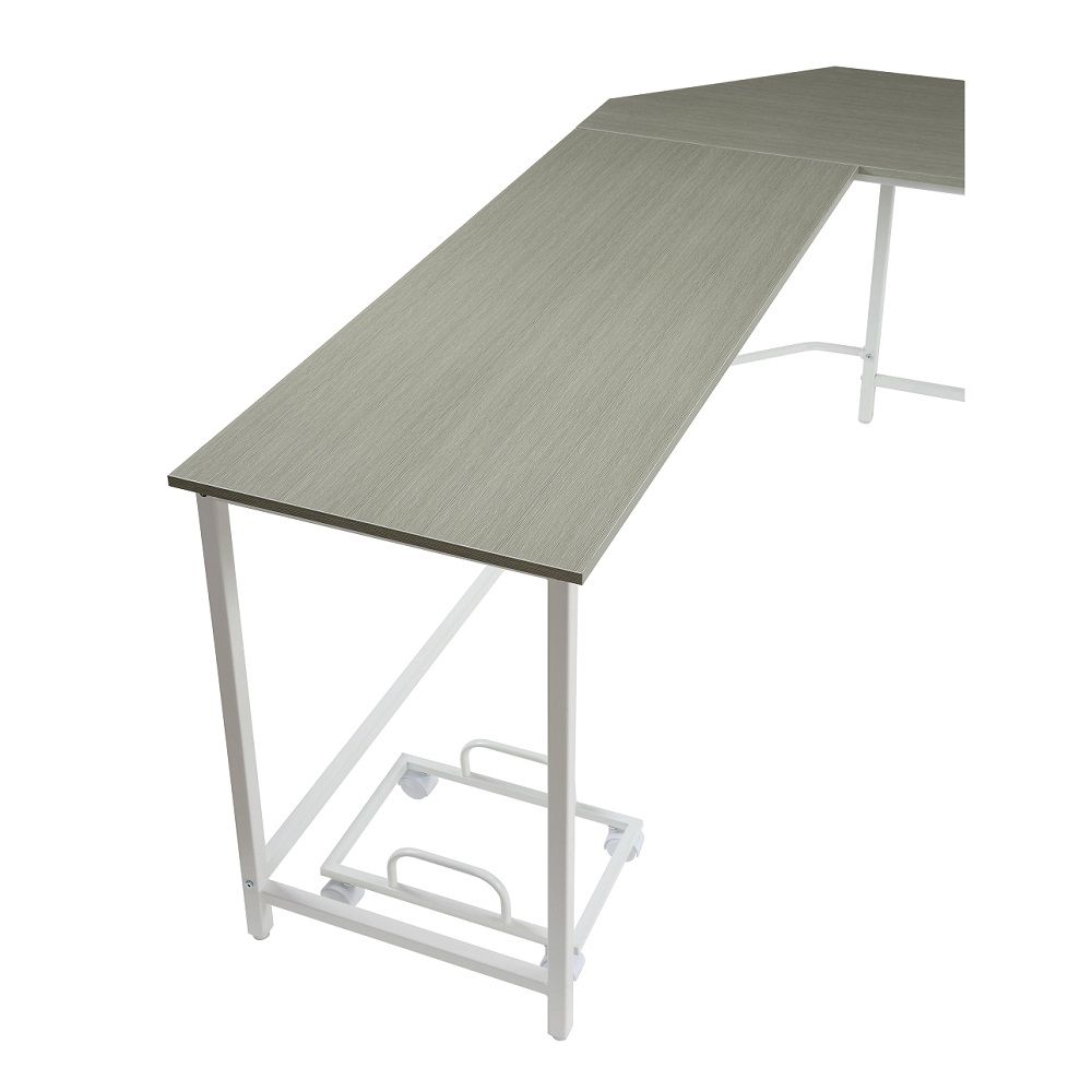 Bambina - Computer Desk - Gray & White, gray, view 3