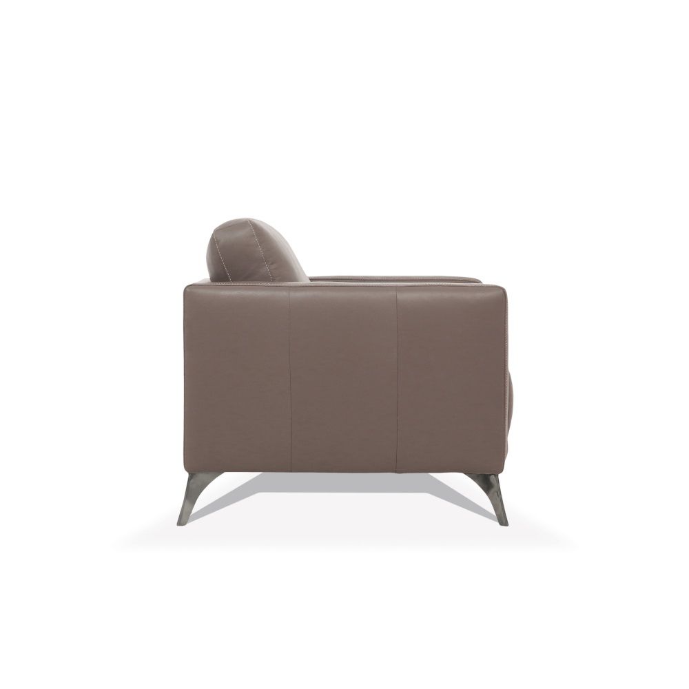 Malaga - Sofa - Taupe Leather, dark brown, view 2