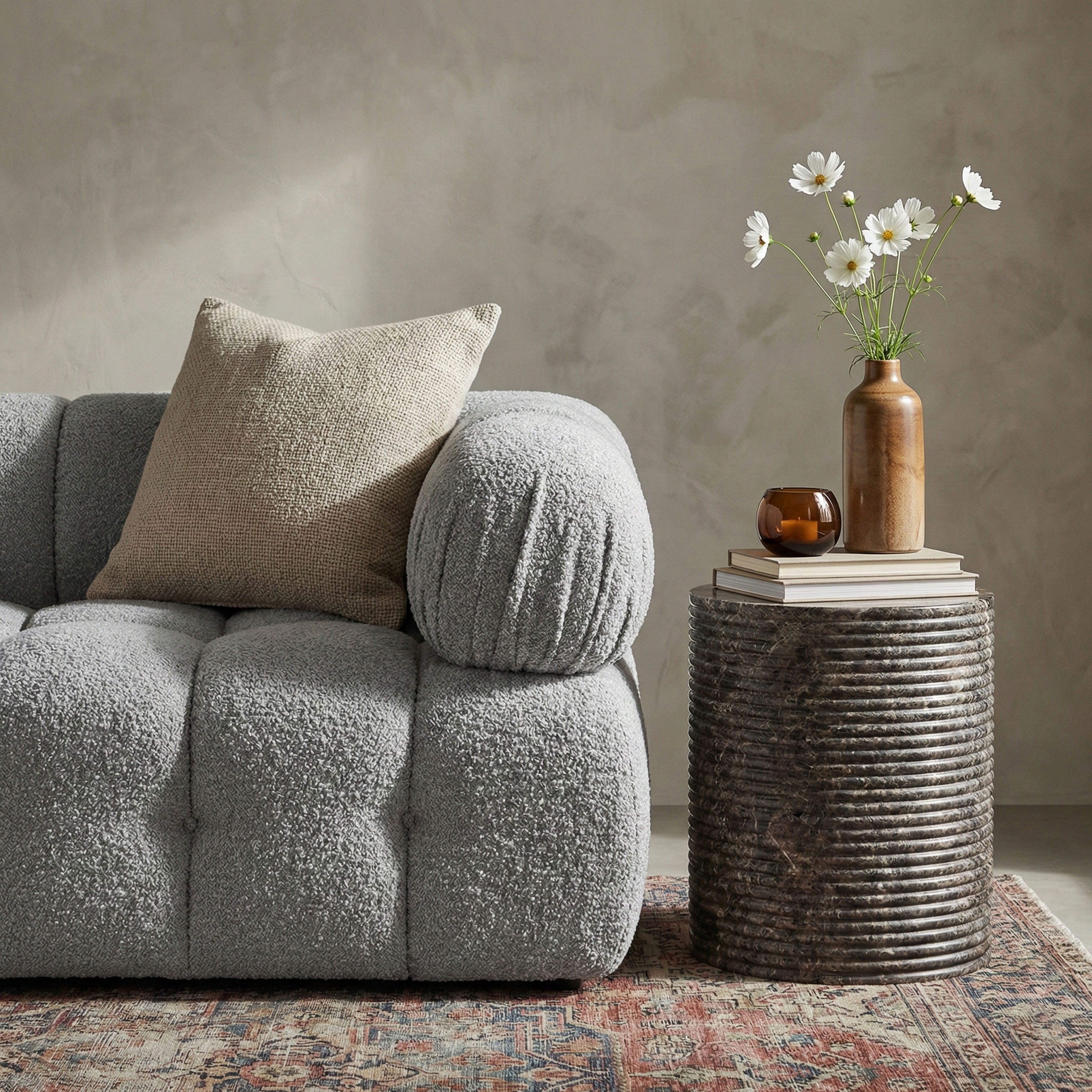 Rapallo - Concrete Indoor/Outdoor End Table - Brown