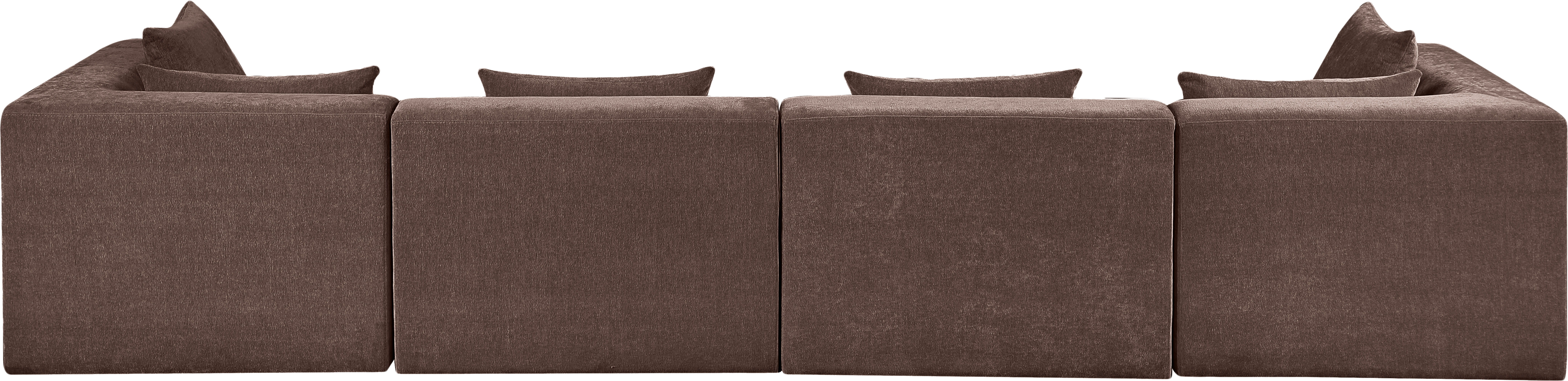 Stellar - 4 Piece 152" Upholstered Modular Sofa - Brown
