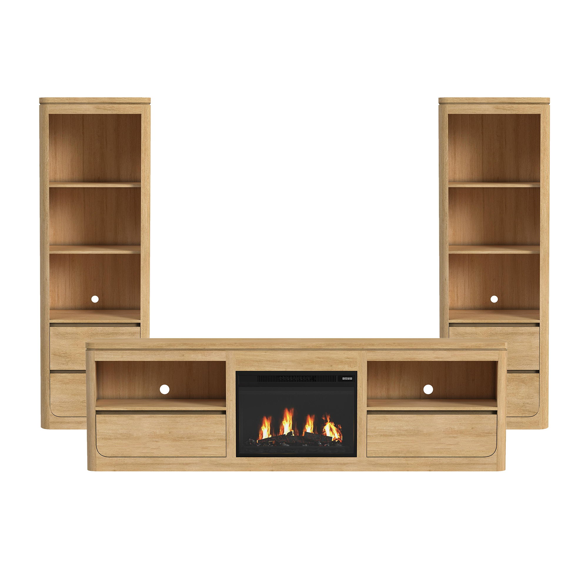 4 Pc · Entertainment Unit With 82" TV Console