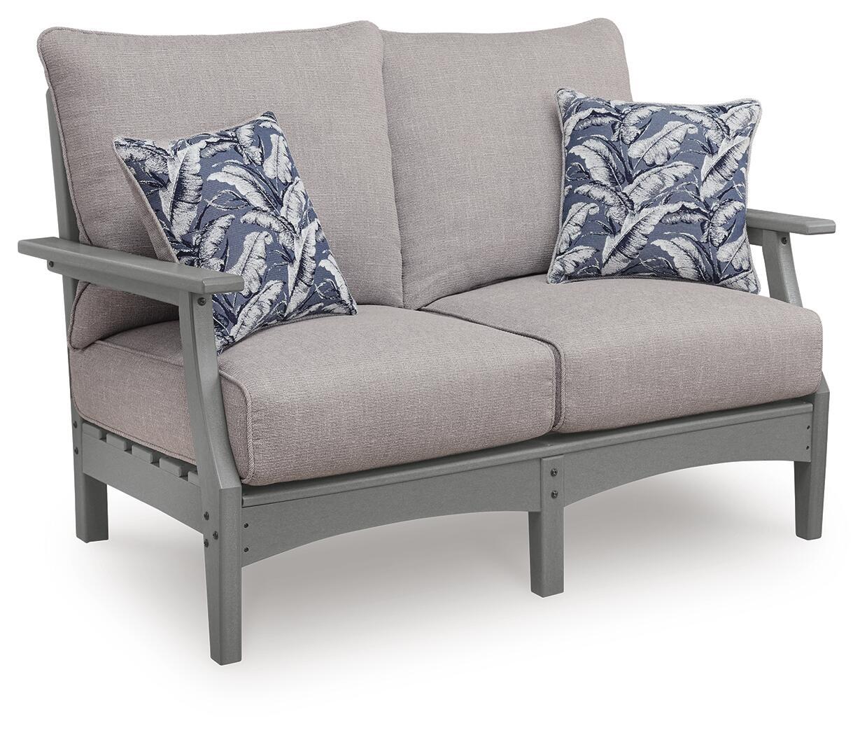 Cove Beach – Loveseat With Cushion – Gray