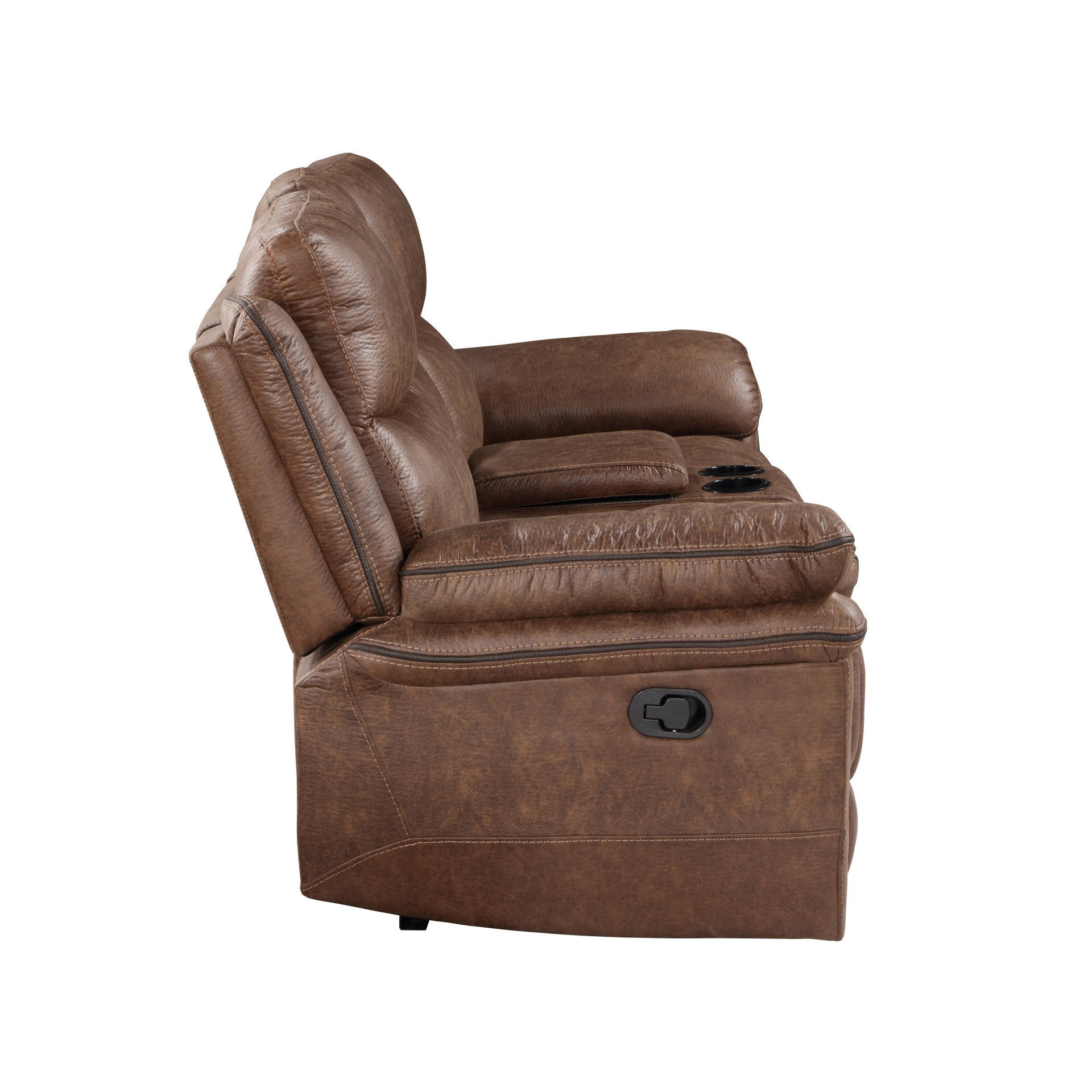 Ryland - Console Loveseat With Dual Recliners - Brown