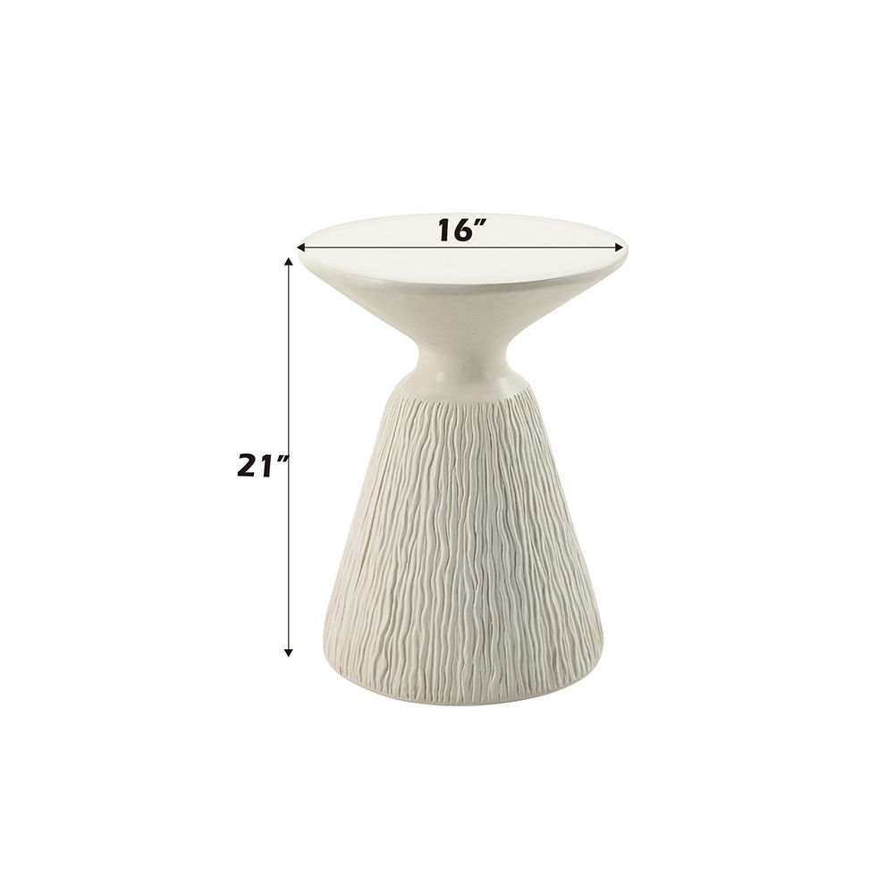 Duane - Accent Table - Natural White, white, view 4