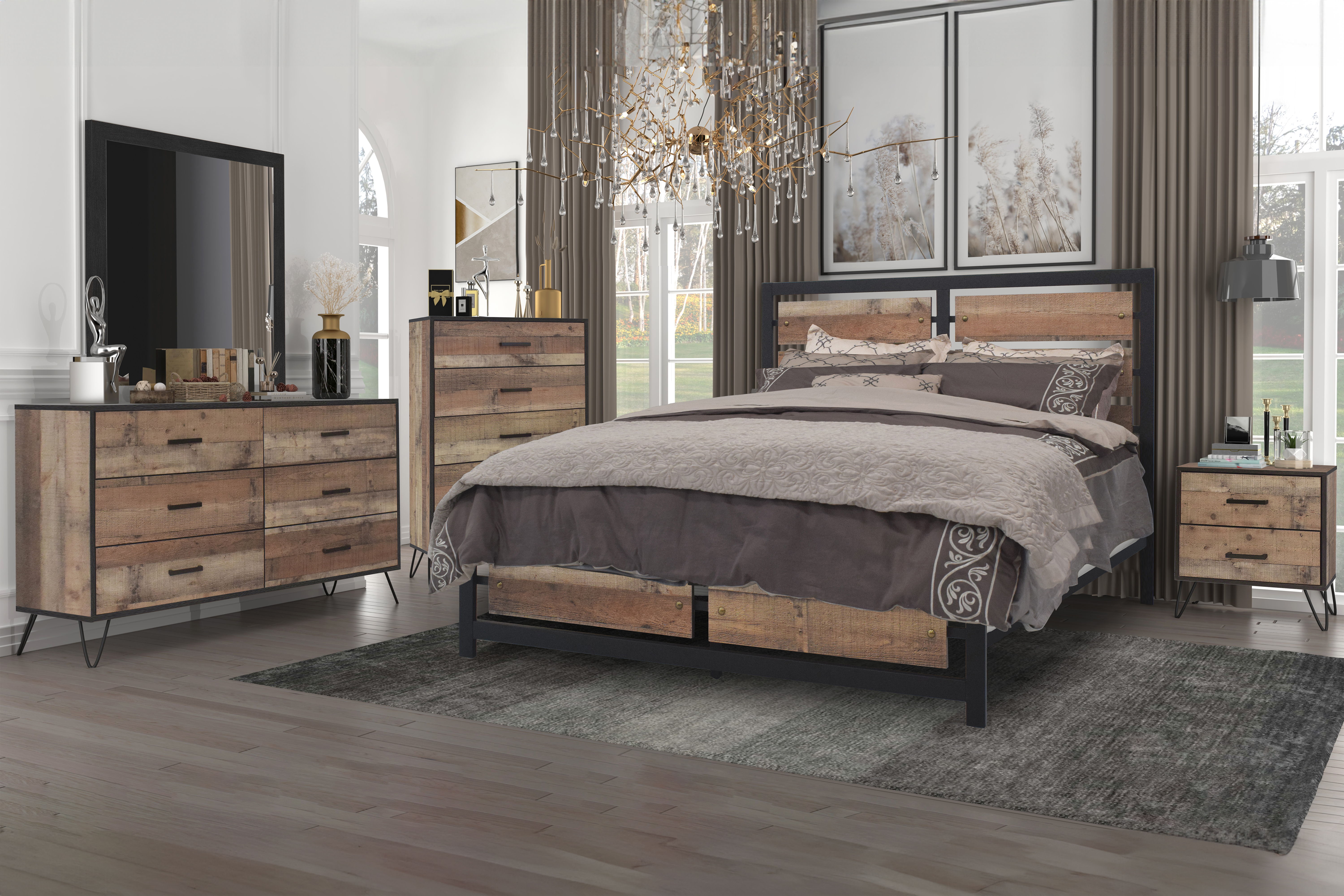 Elk River - Mirror - Rustic, light brown, view 6