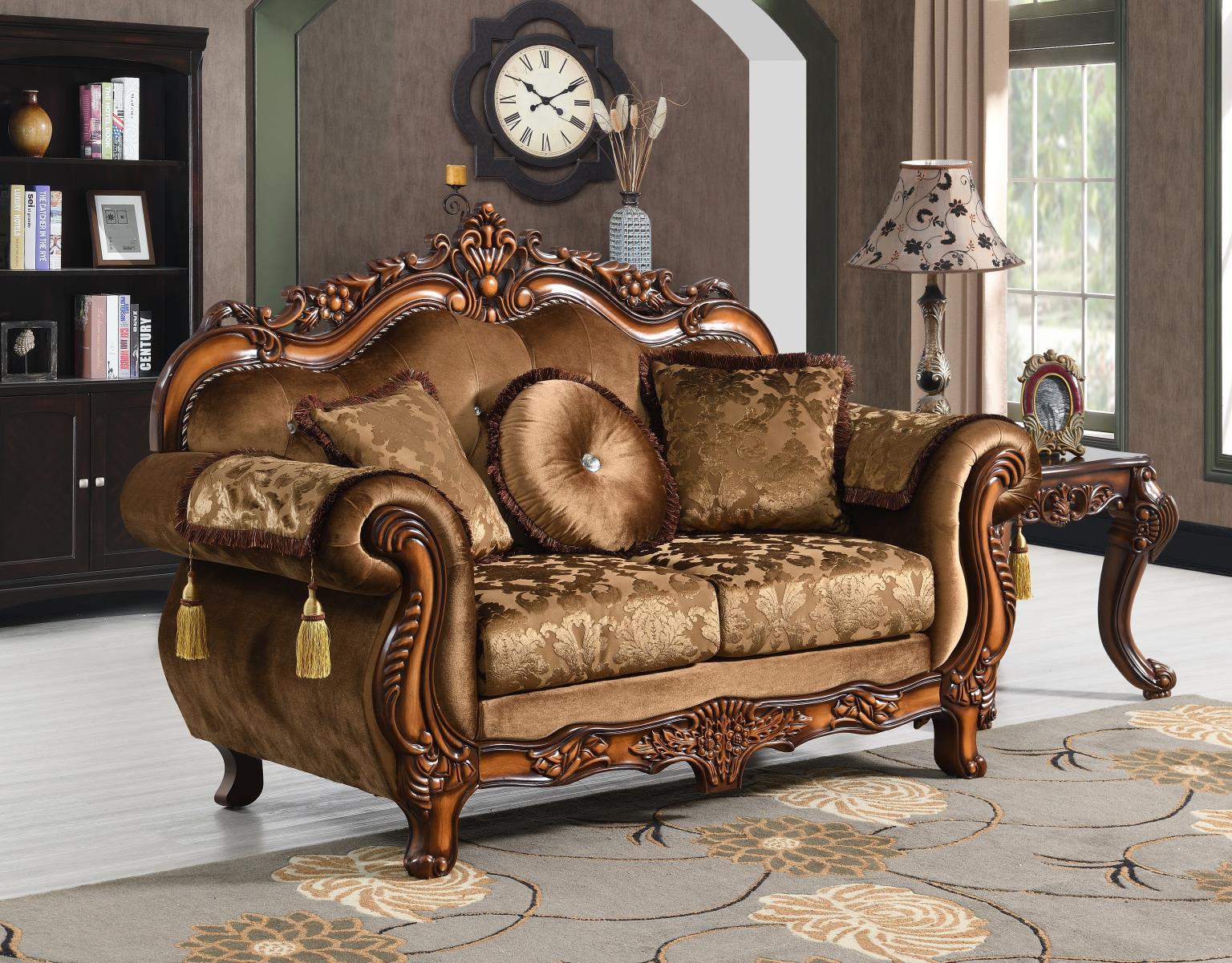 U205 - 2 Piece Living Room Set (Sofa & Loveseat) - Light Brown