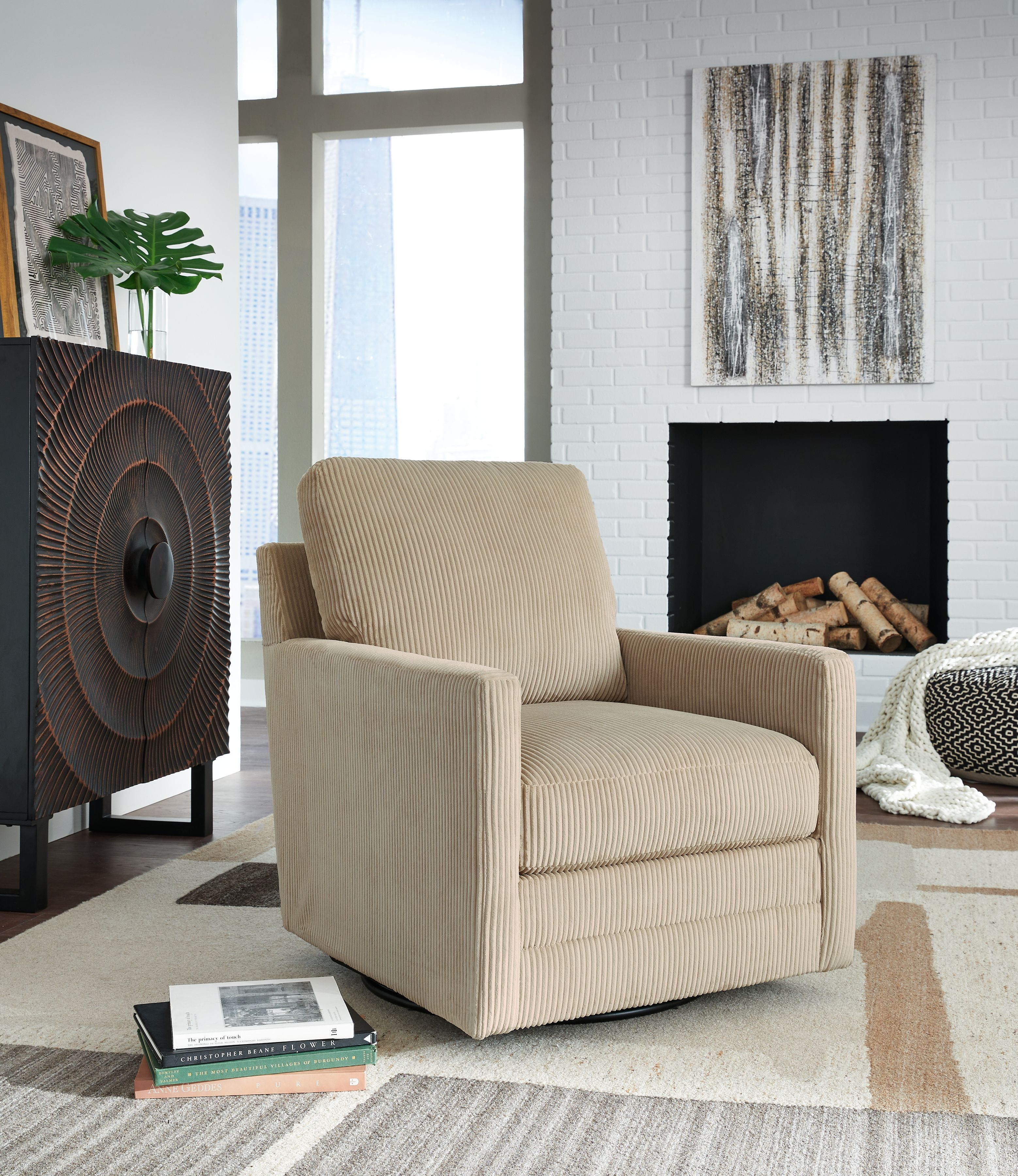 Ashley Furniture Icaman - Swivel Chair - Sand - Image 2