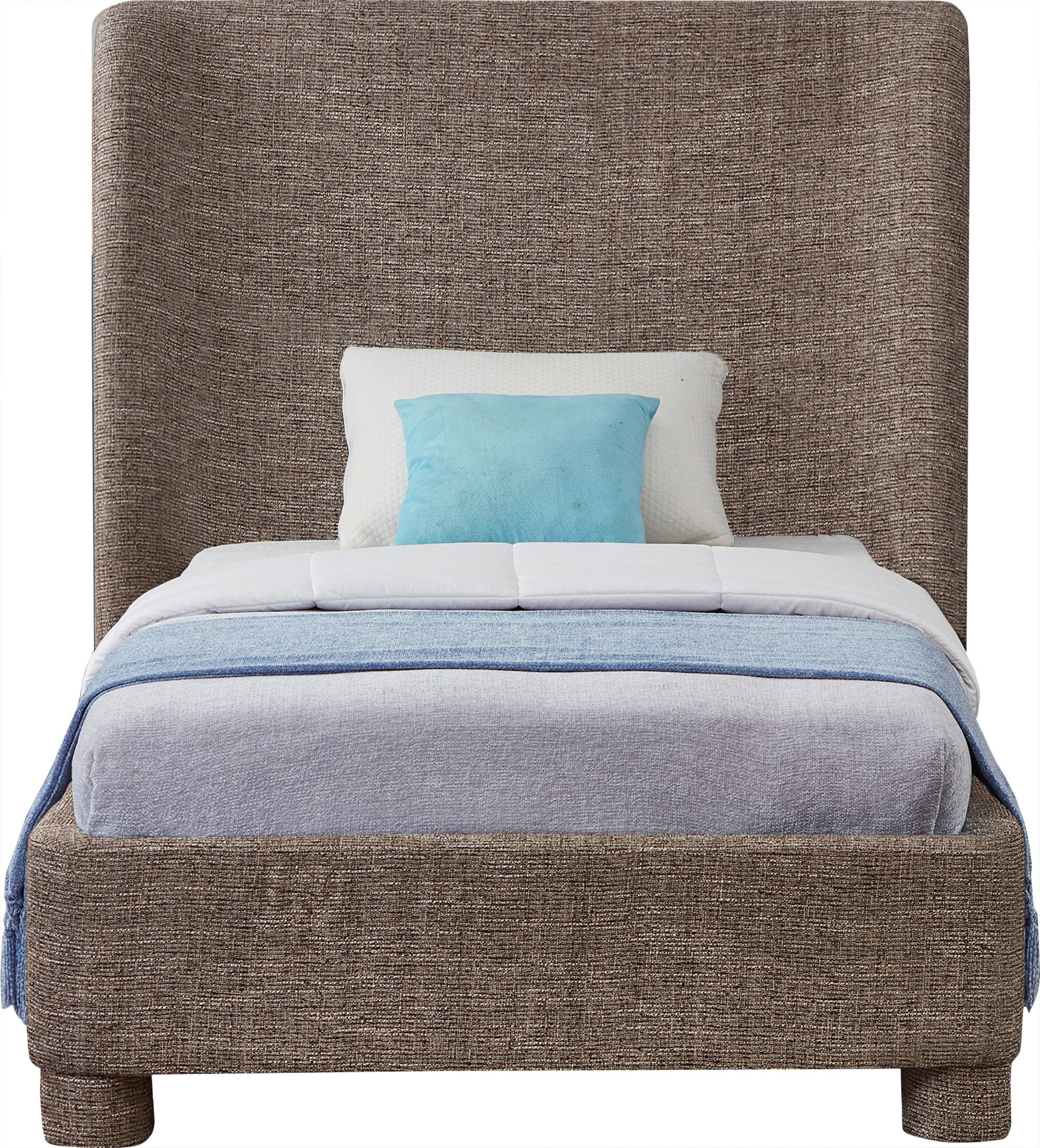 Penny - Polyester Fabric Twin Bed - Brown
