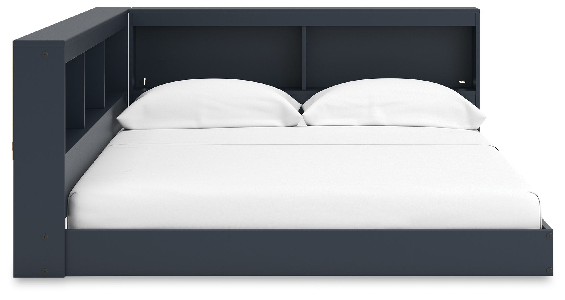 Simmenfort - Full Bookcase Storage Bed - Navy Blue, blue, view 5