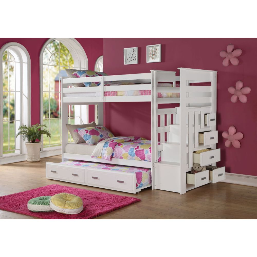 Allentown - Twin Over Twin Bunk Bed & Trundle - White Image