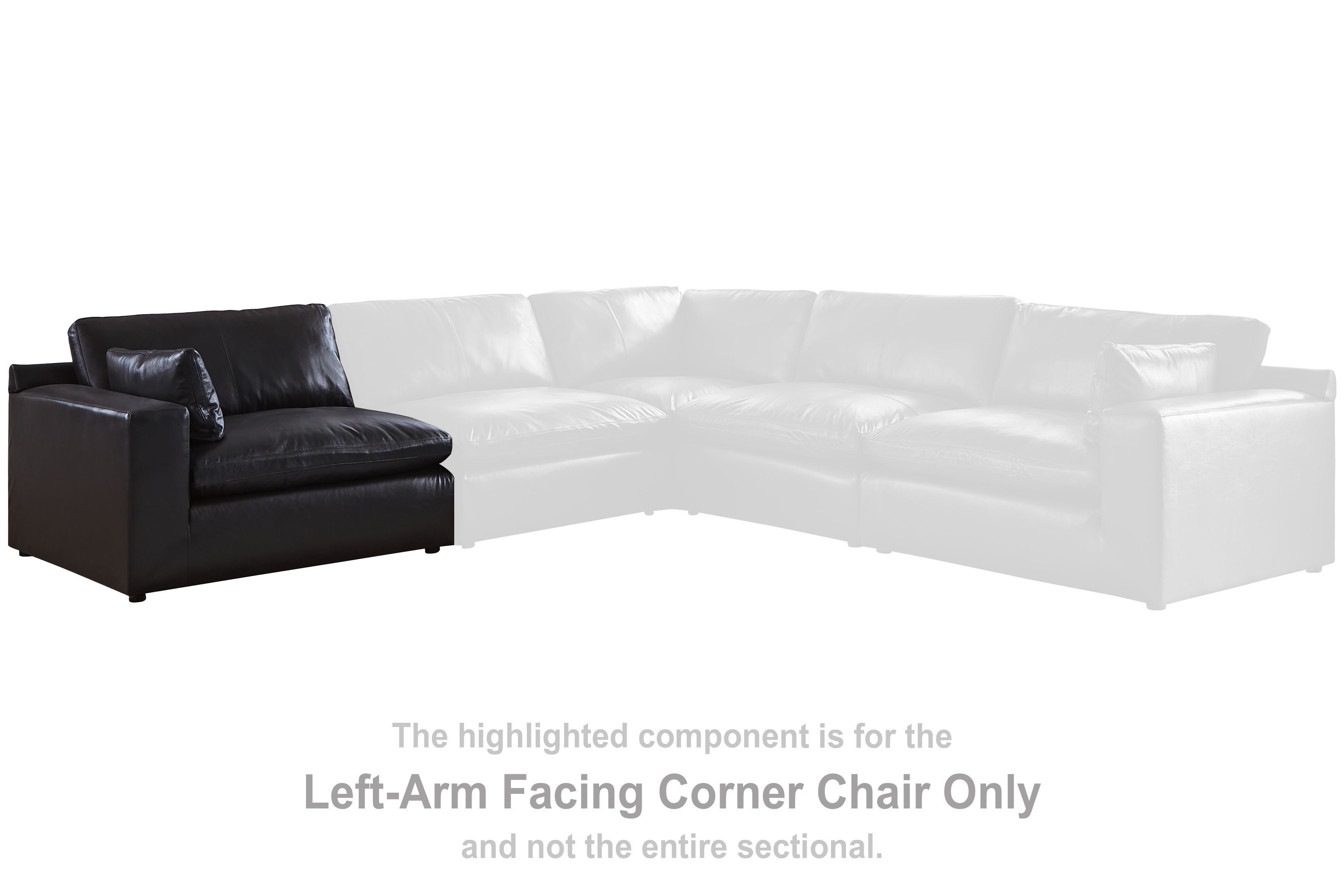 Emilia - LAF Corner Chair - Black