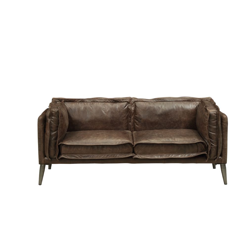 Porchester - Loveseat - Distress Chocolate Top Grain Leather, dark brown, view 5
