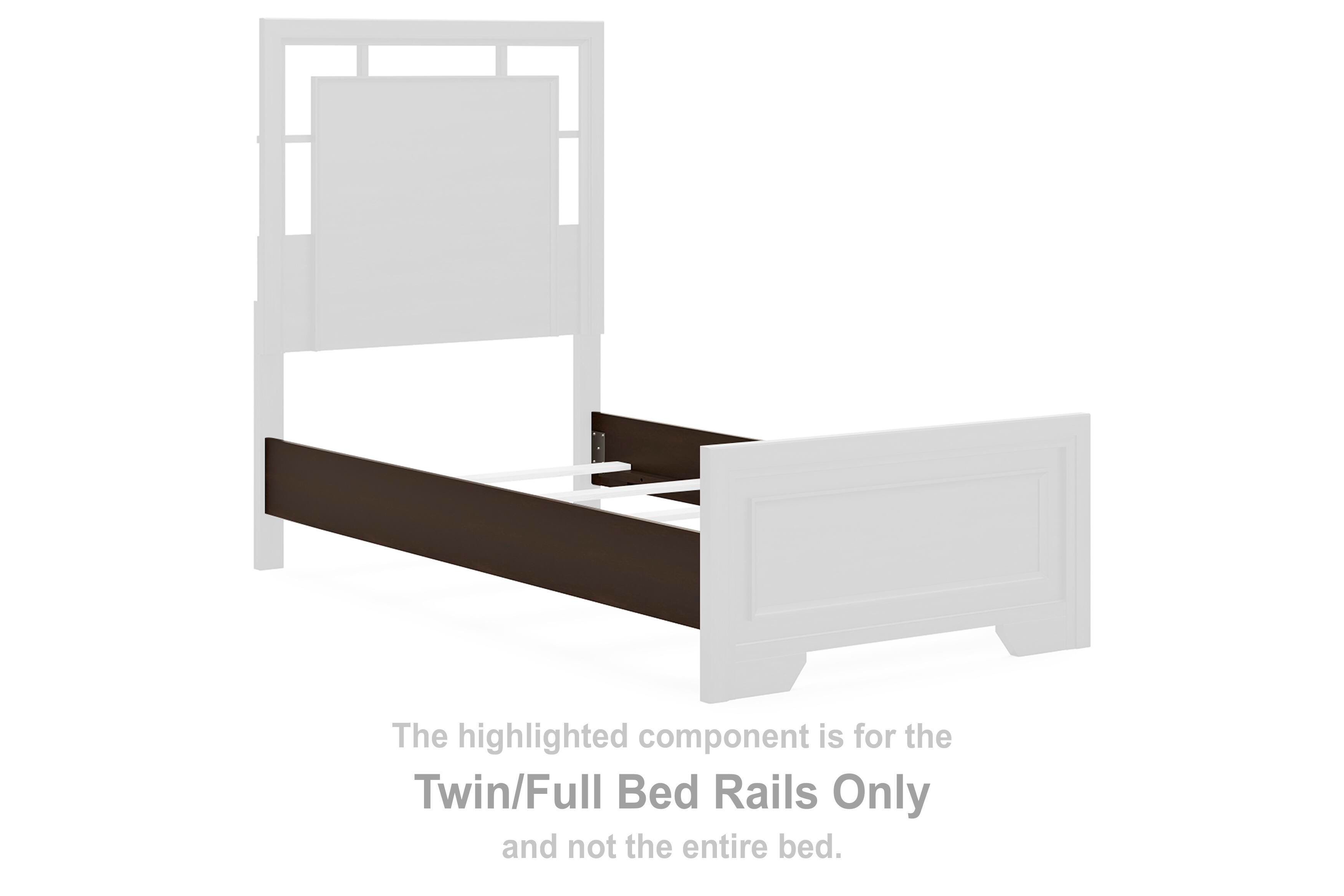Covetown – Twin/Full Bed Rails – Dark Brown