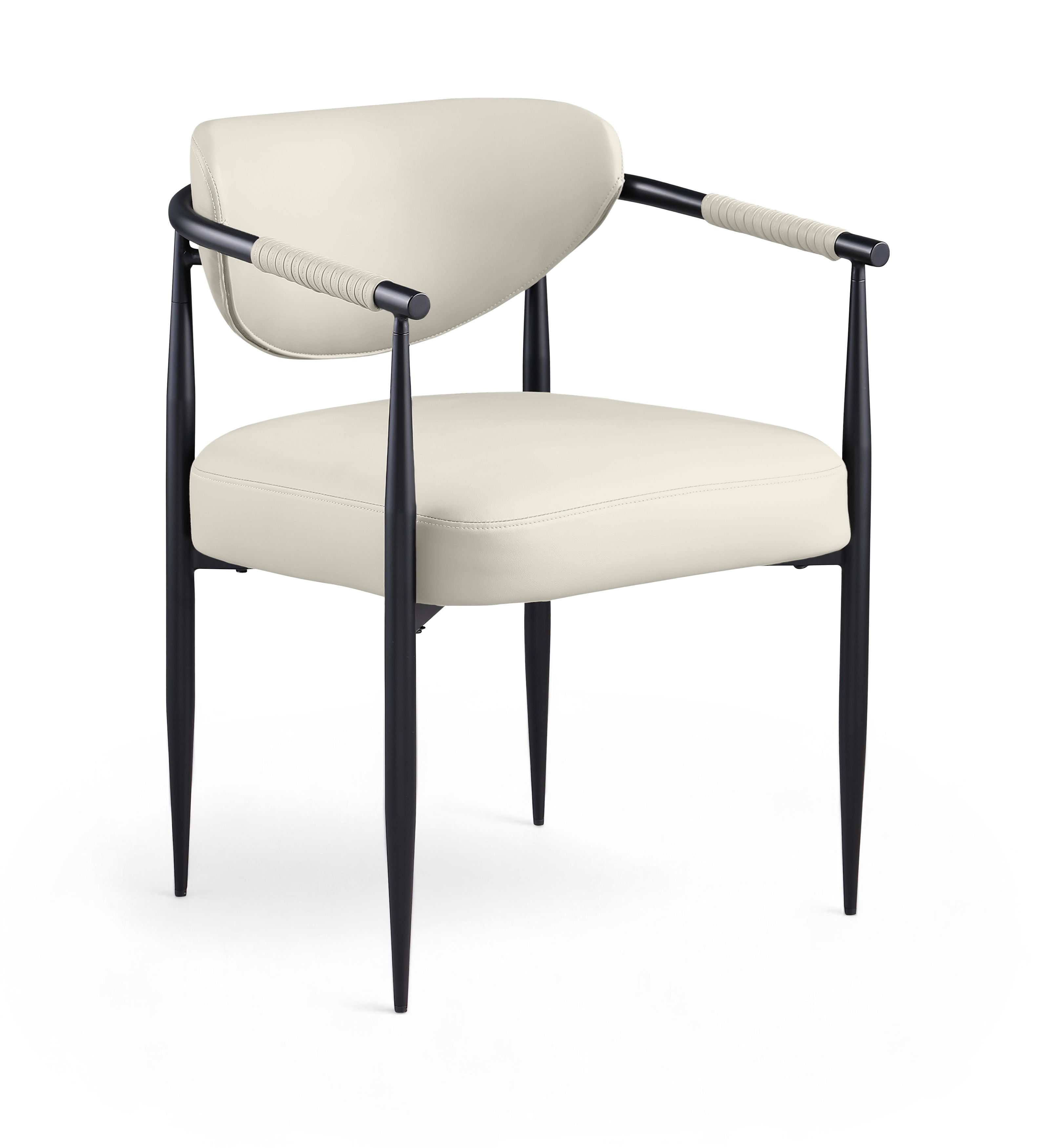Virella - Vegan Leather Upholstered Dining Chair (Set of 2) - Cream