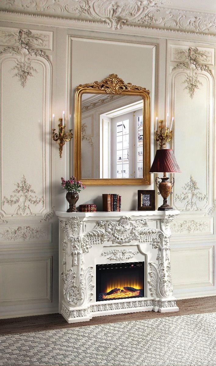 Adara - Fireplace - Antique White, white