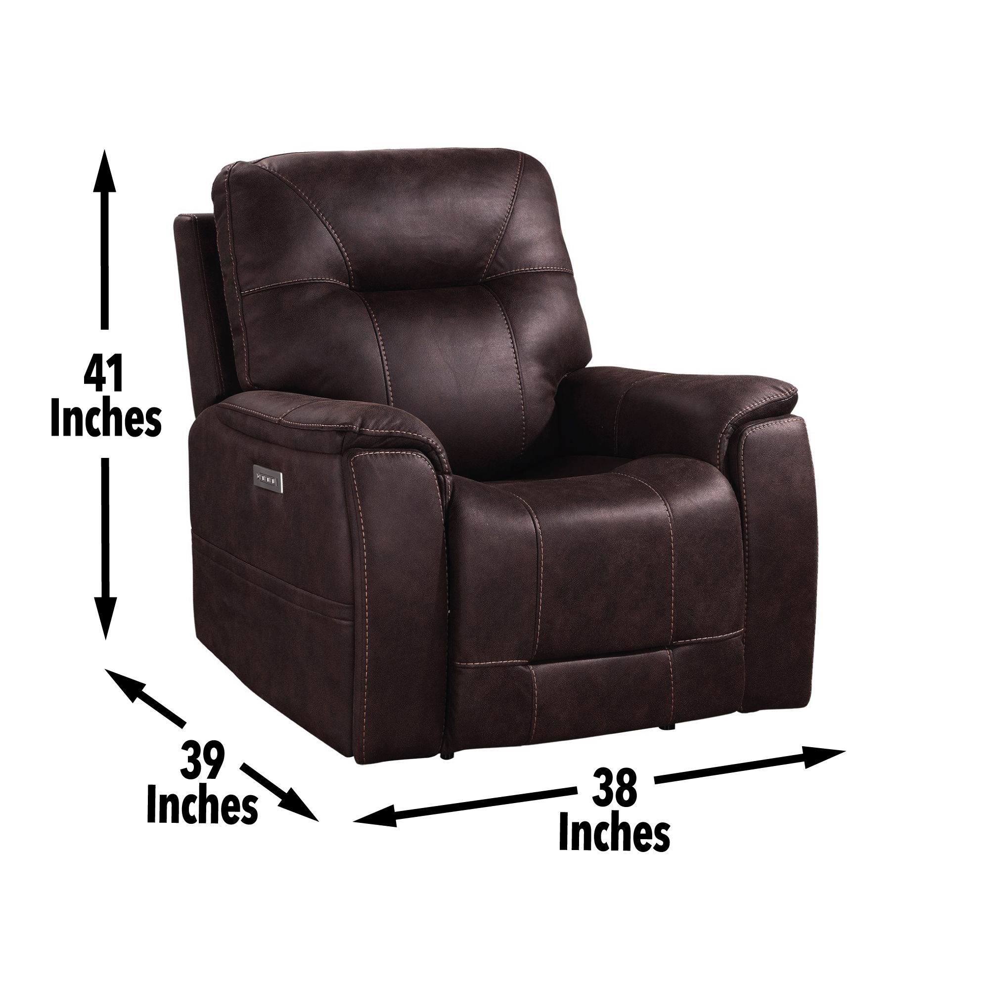 Lexington - Power Media Recliner - Brown