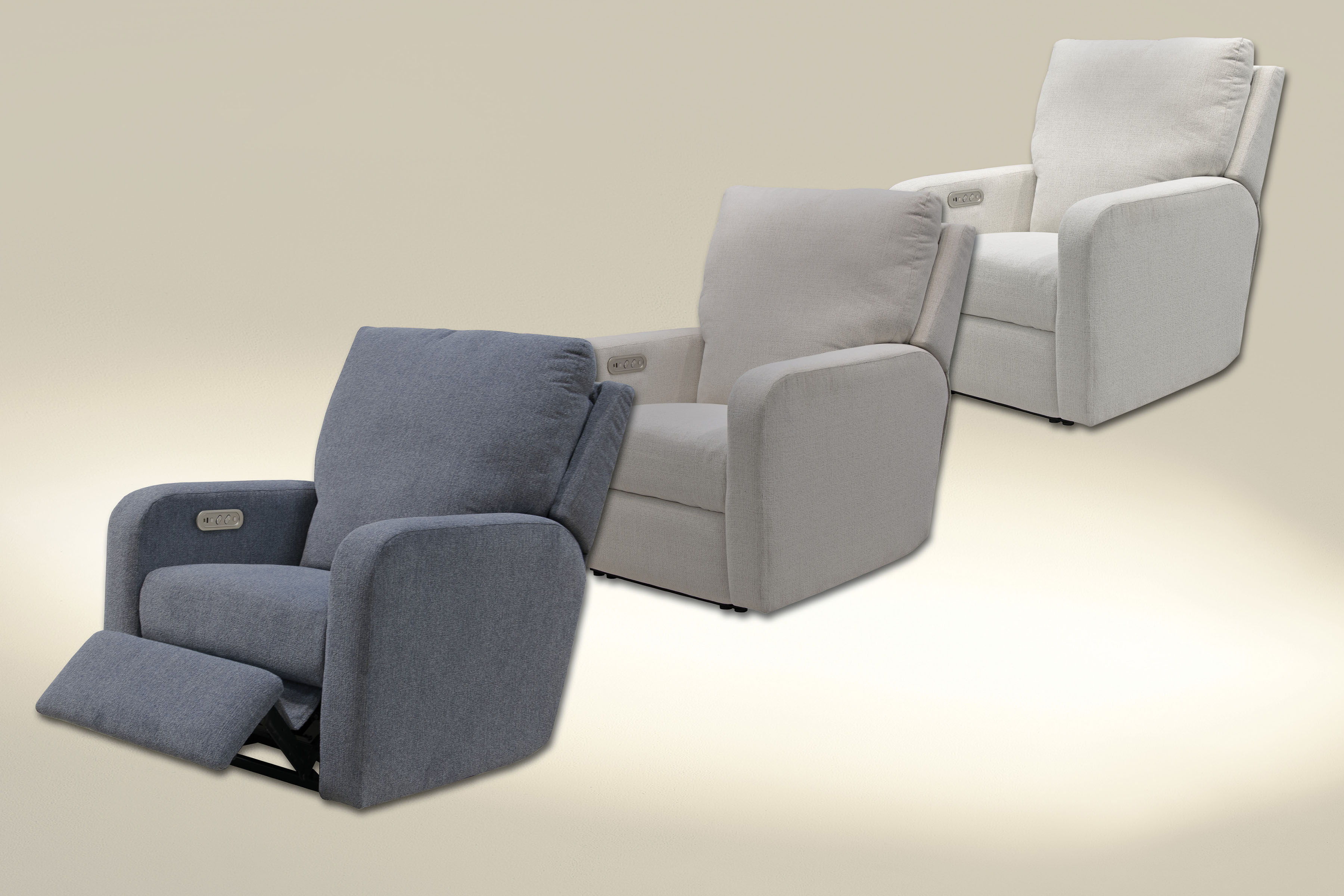 Lullaby - Power Headrest Power Auto-Glide Recliner - Denim