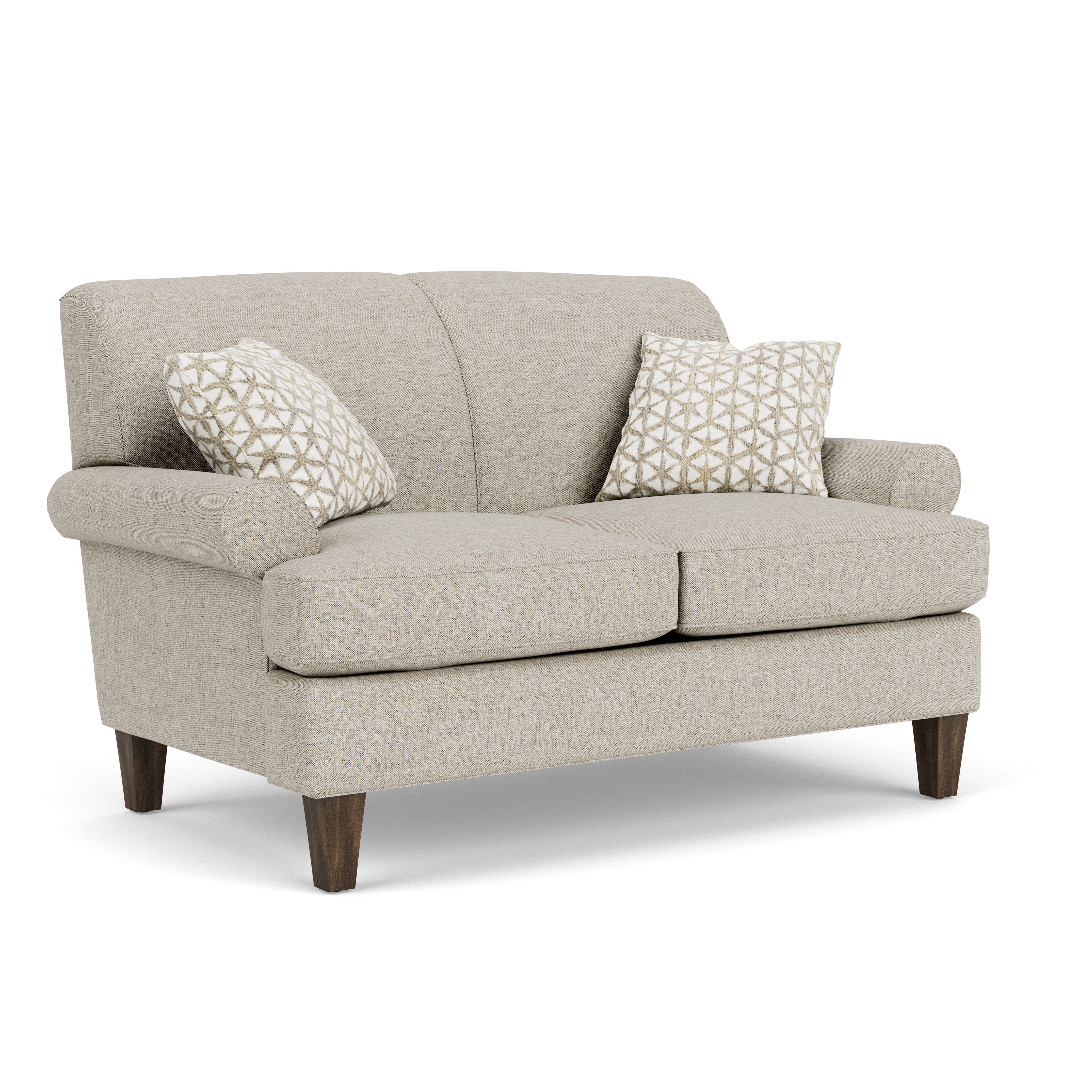 Venture - Fabric Loveseat, white