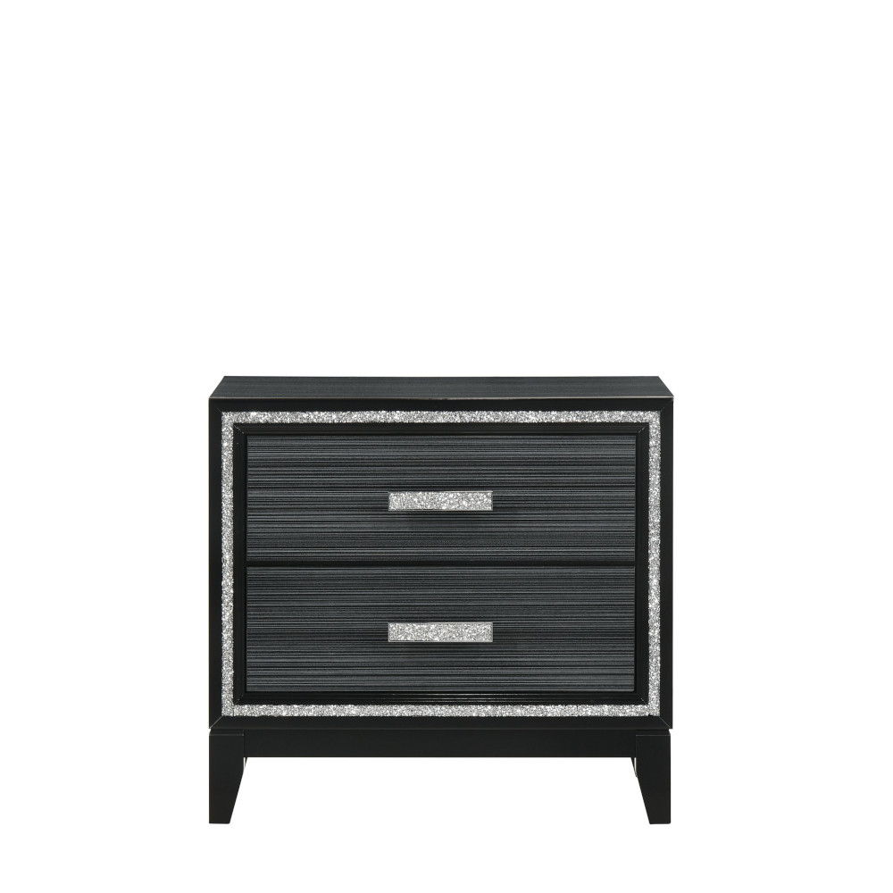 Haiden - Nightstand - Weathered Black, black, view 6