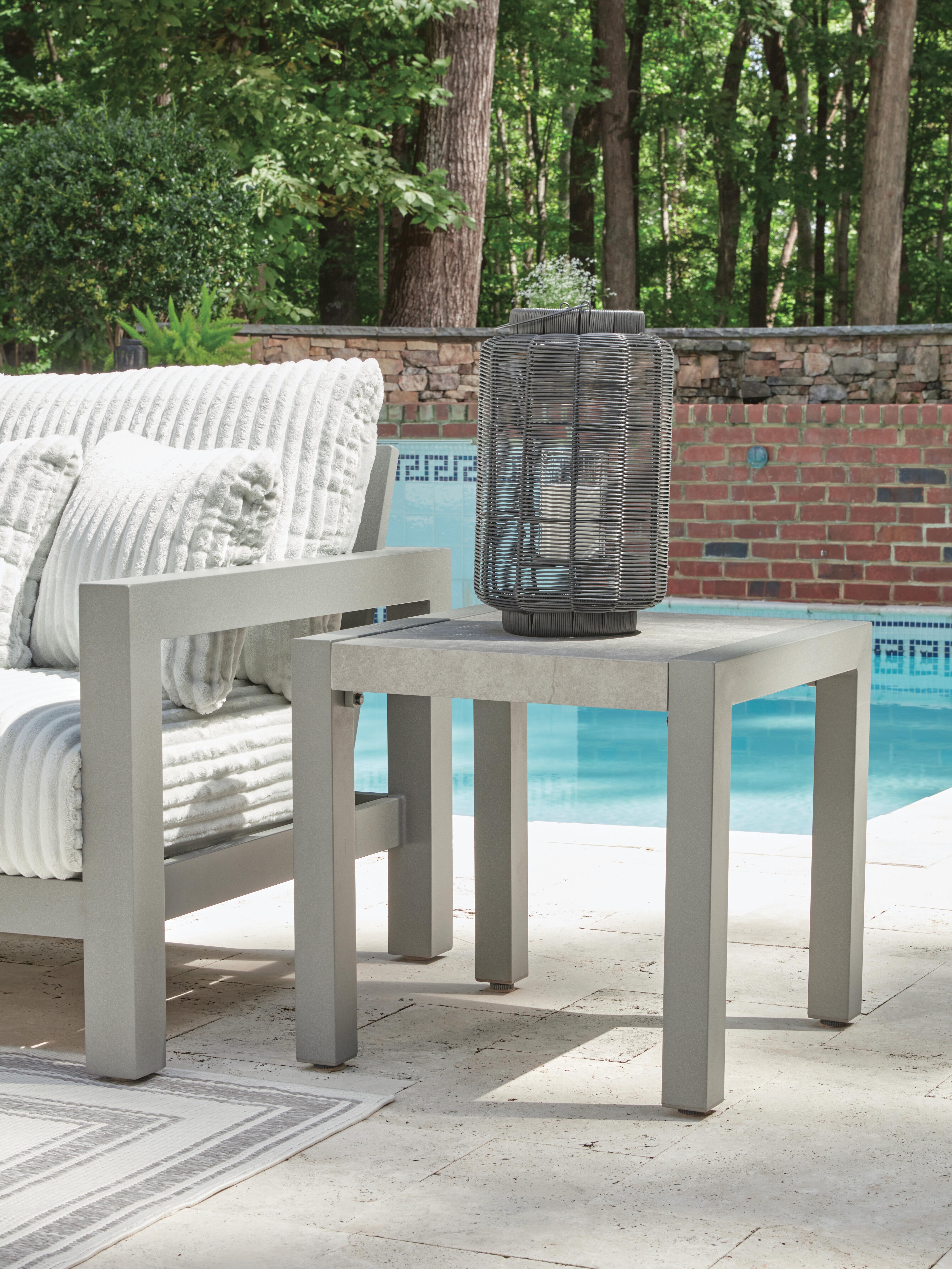 Hurley Park - Square End Table - Gray