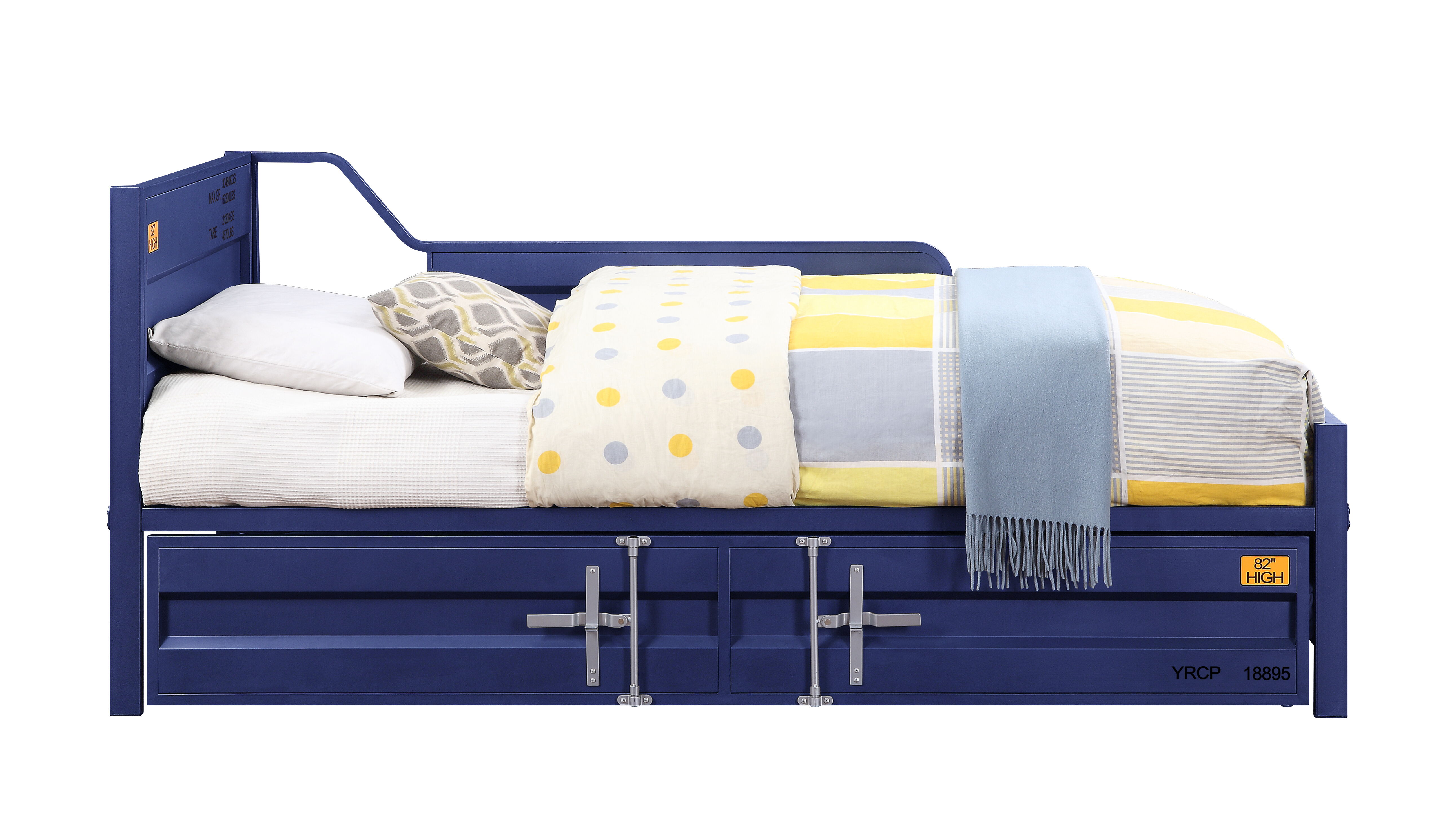 Cargo - Twin Daybed With Trundle - Blue, blue, view 5