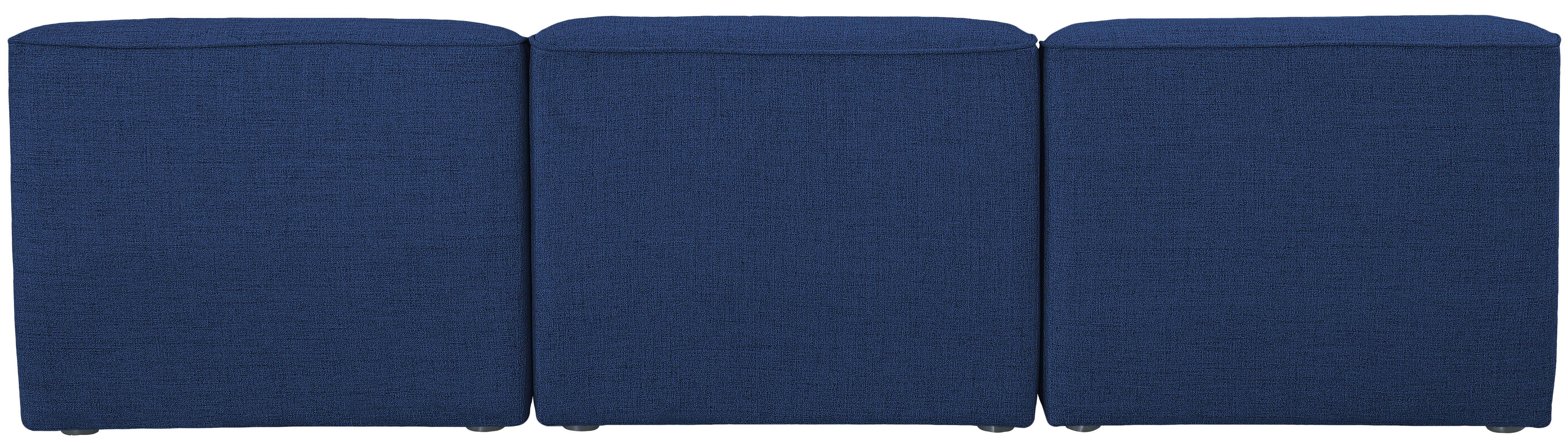 Miramar - 3 Piece Armless Modular Sofa - Navy
