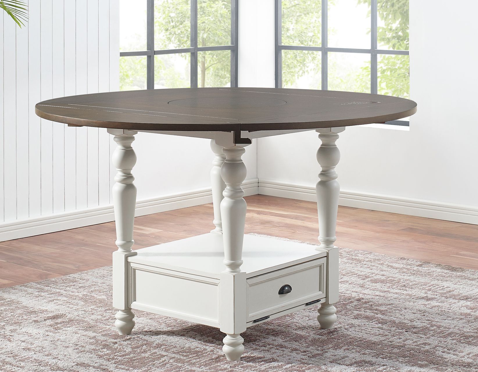 Joanna - Round Counter Table Base - White