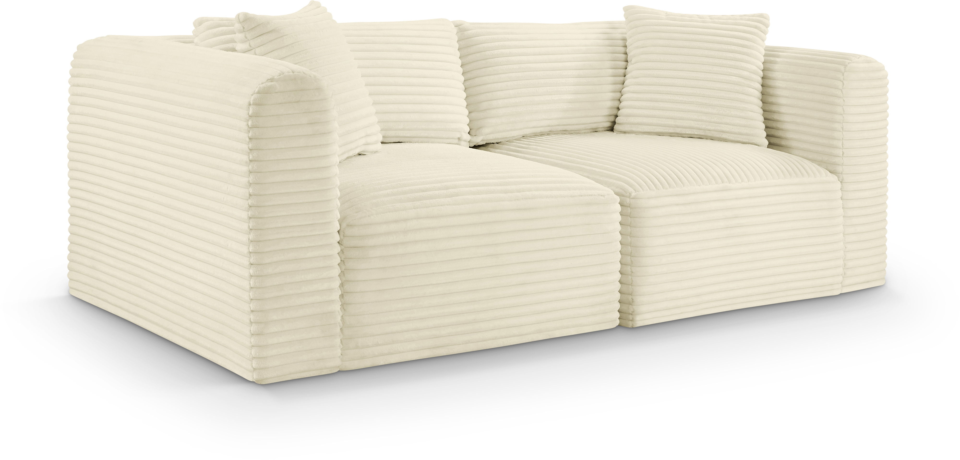 Shaggy - 2 Seat Modular Sofa - Cream
