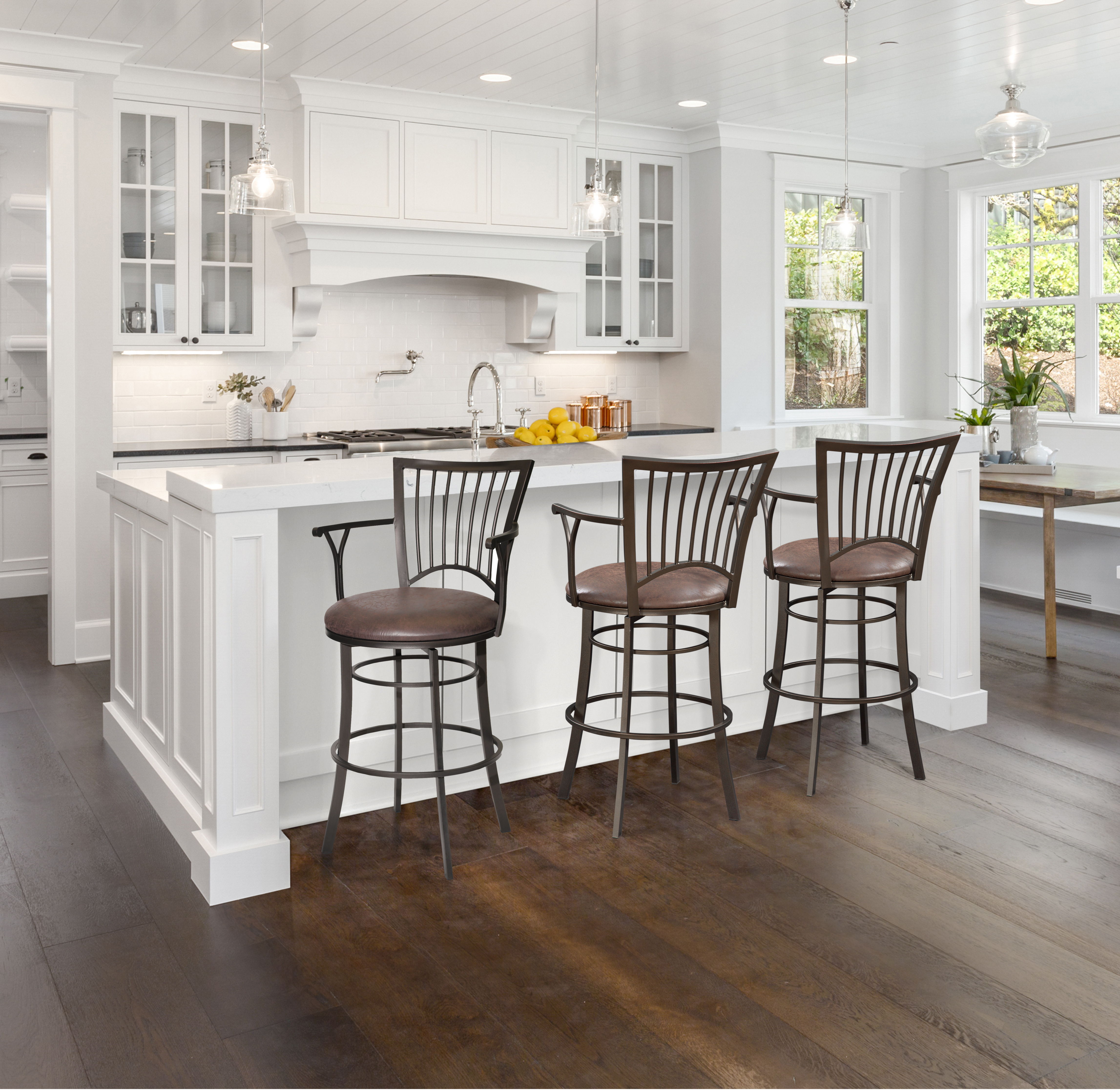 Bayview - Swivel Barstool - Dark Brown