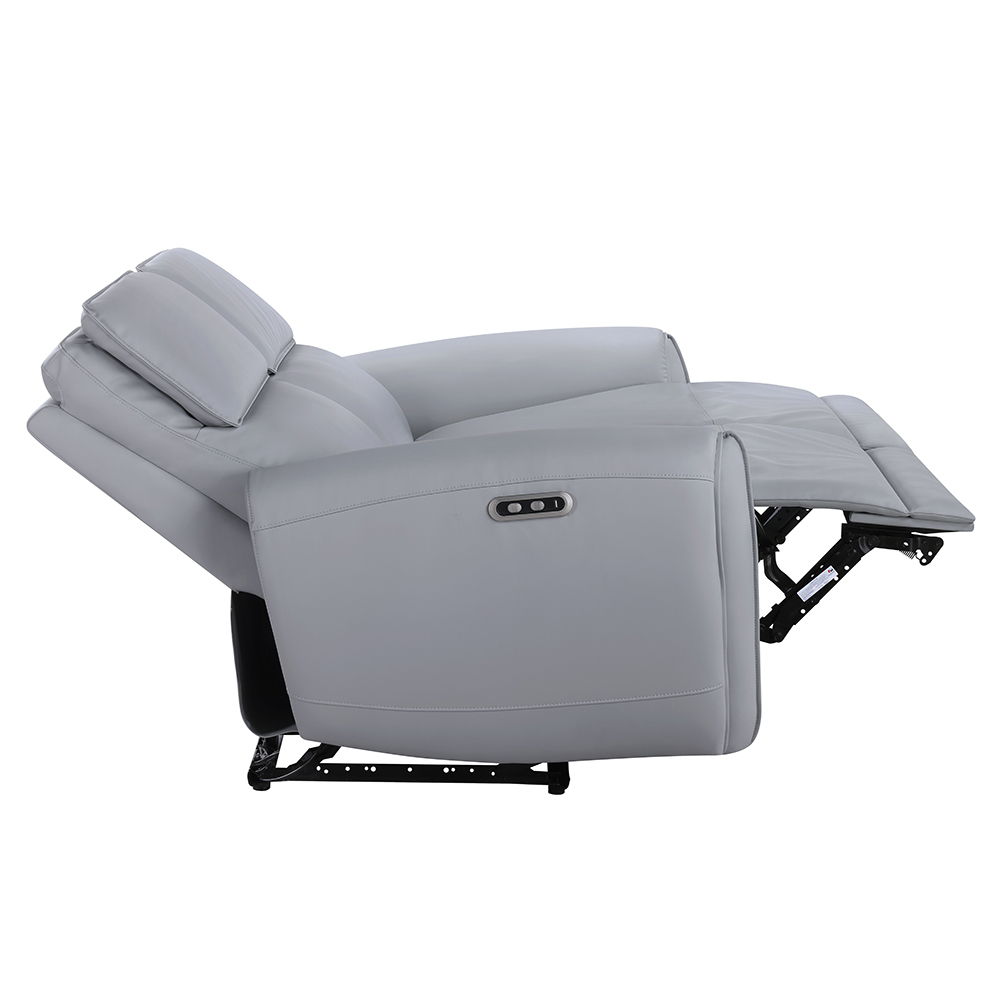 Jeromie - Power Motion Sofa With USB Port - Gray Synthetic Leather, light gray, view 3