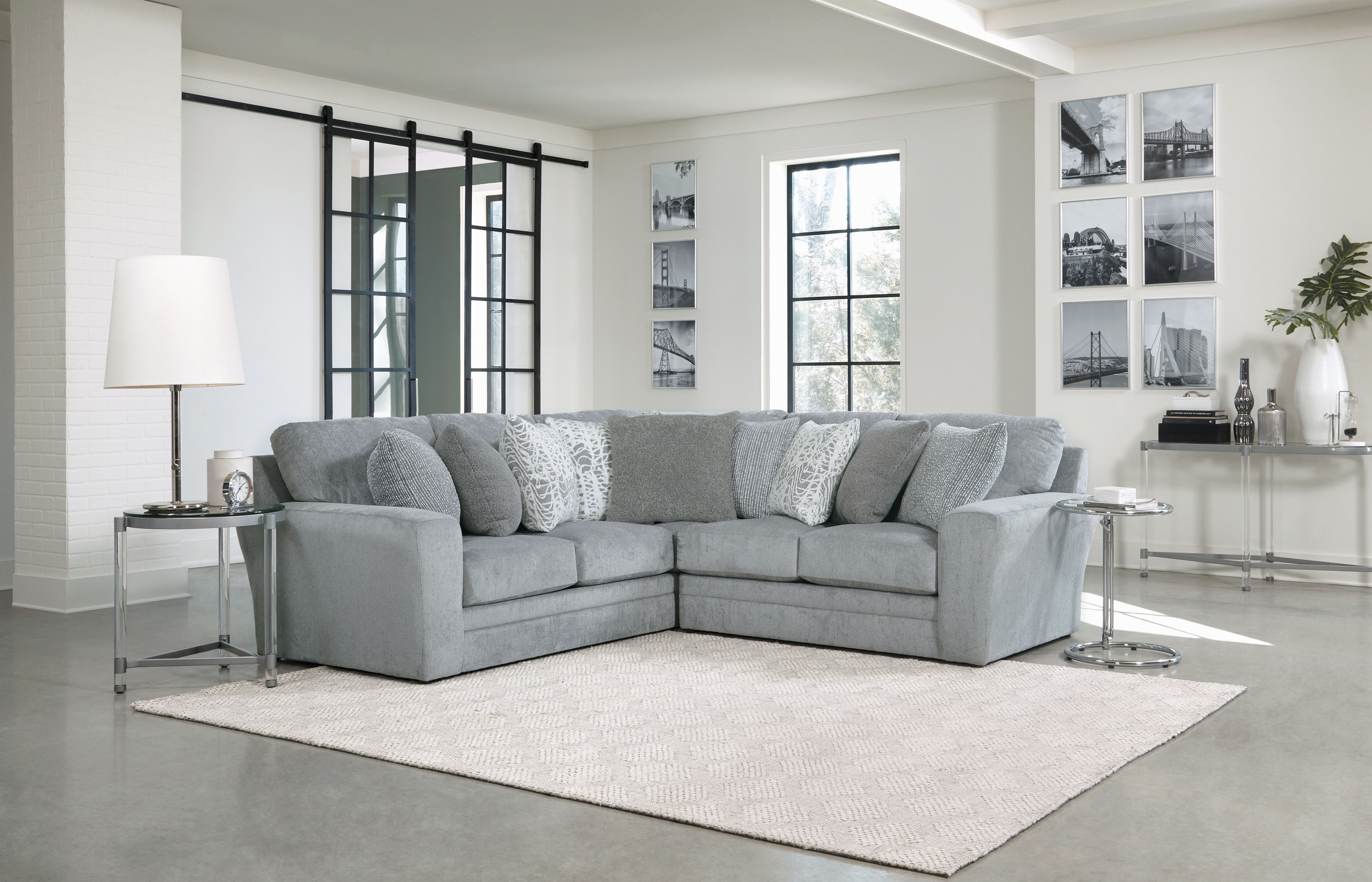 Glacier - 2 Piece Sectional With 9 Included Accent Pillows Image