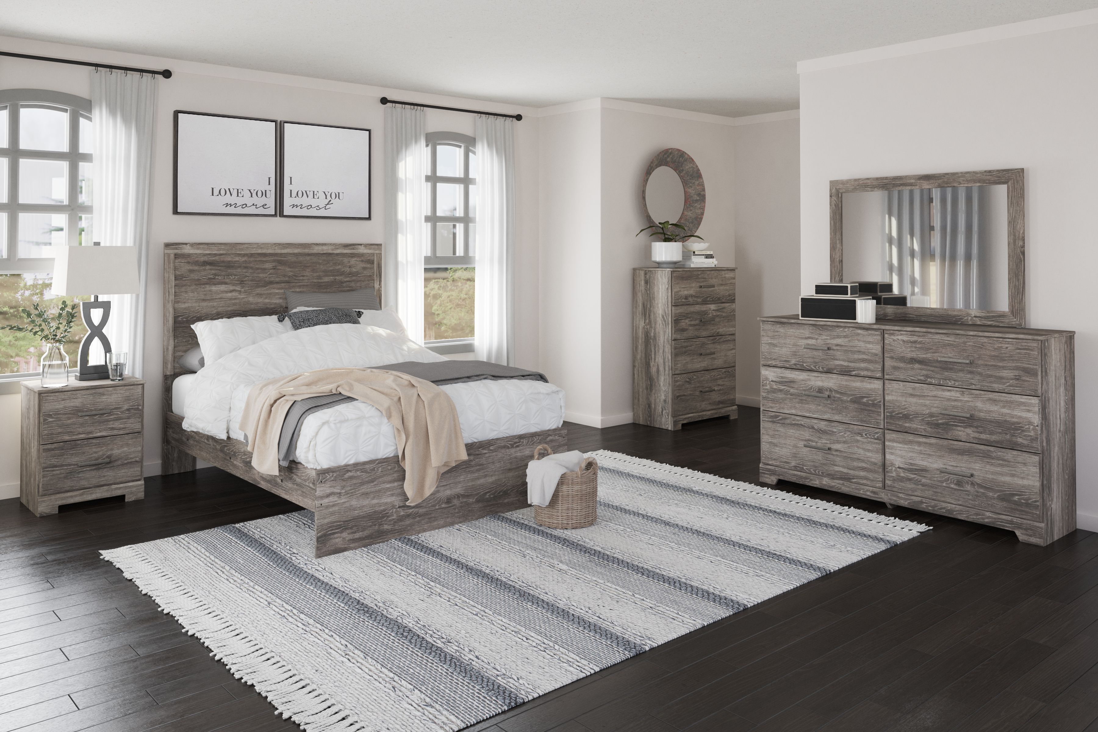 Full · 4 Pc · Dresser, Mirror, Full Panel Bed