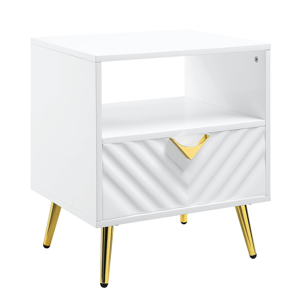 Gaines - End Table - White High Gloss, white, view 5