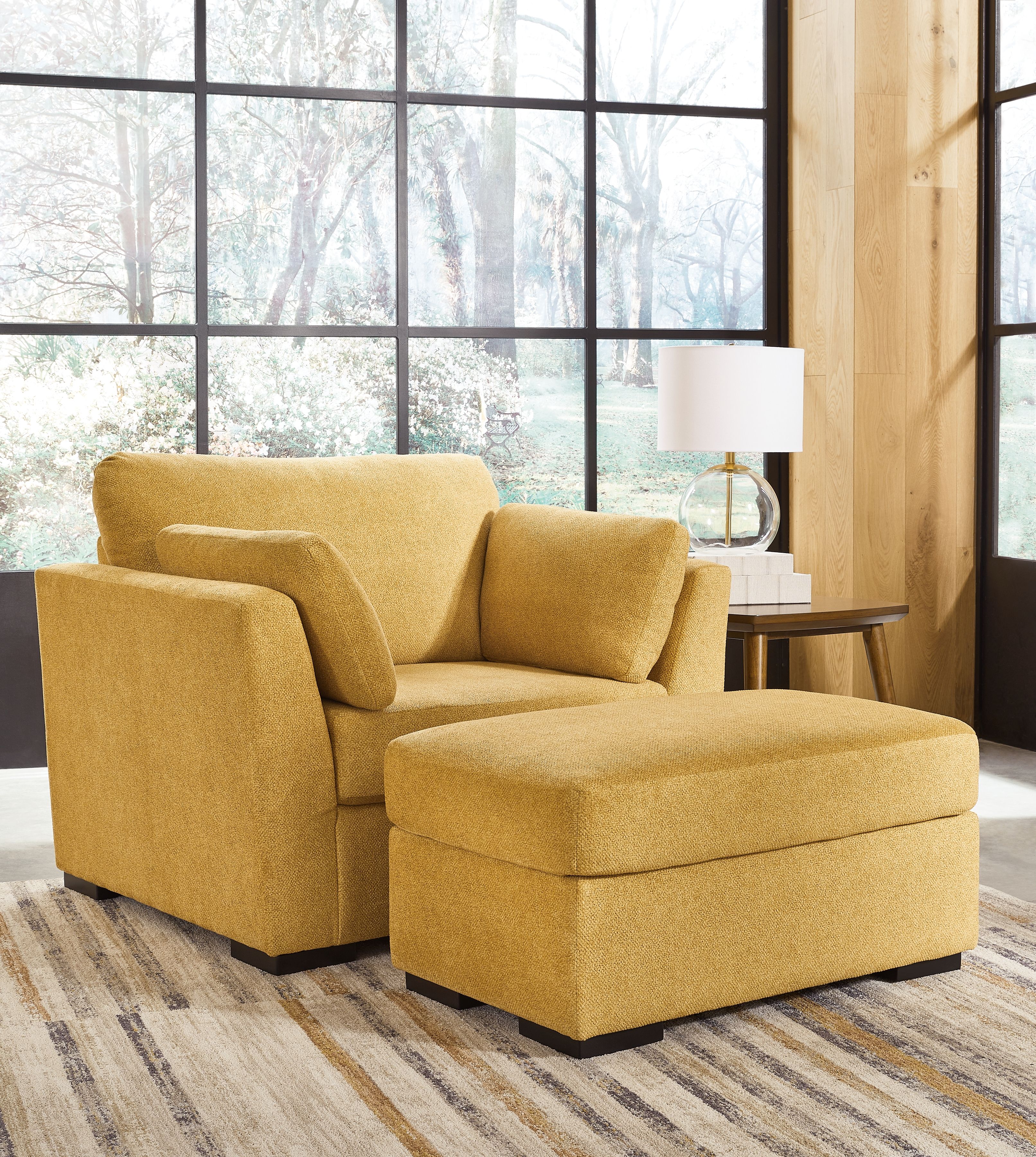Ashley Keerwick - Sunflower - 2 Pc. - Chair And A Half, Ottoman
