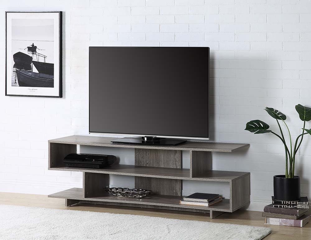 Abhay - TV Stand - Grey Oak Finish Image