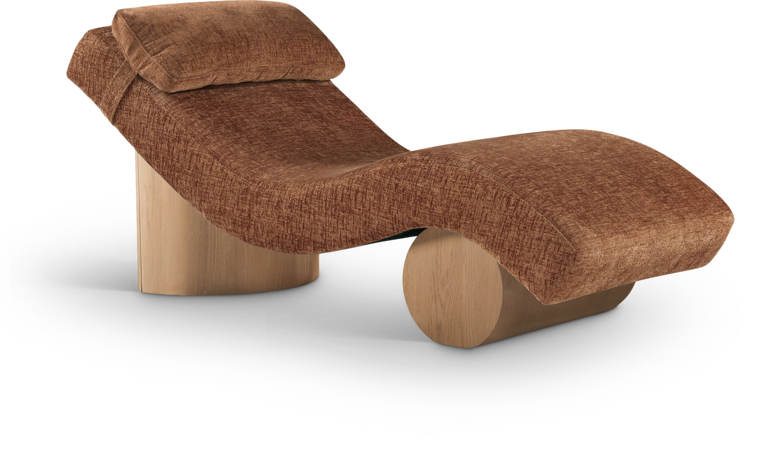 Marcella - Upholstered Chaise Lounge - Cognac