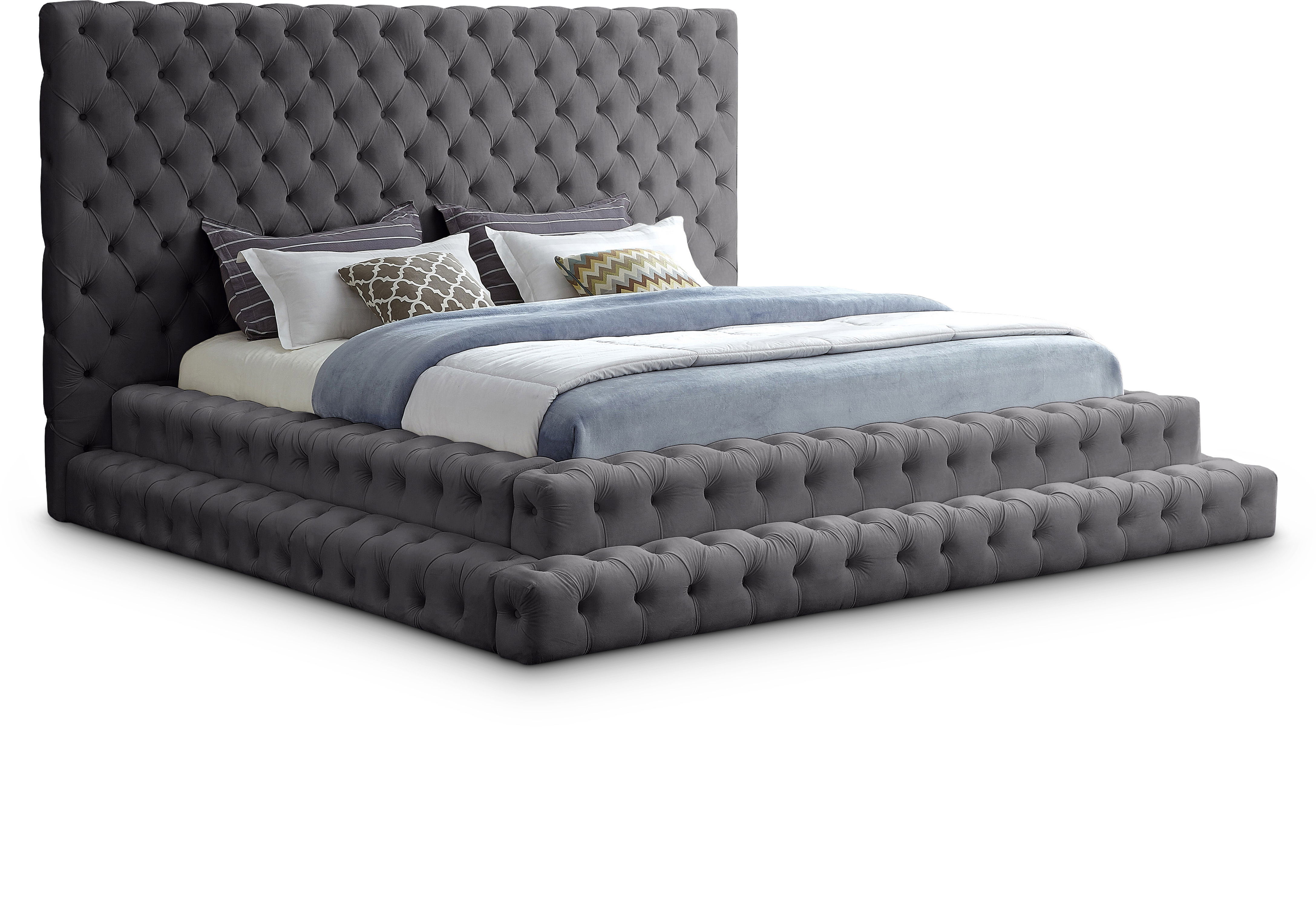 Revel - King Bed - Gray