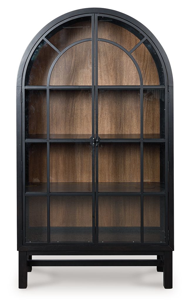 Greddinton - Display Cabinet - Black / Brown