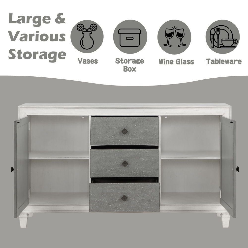 Katia - Server - Rustic Gray & Weathered White, white, view 4