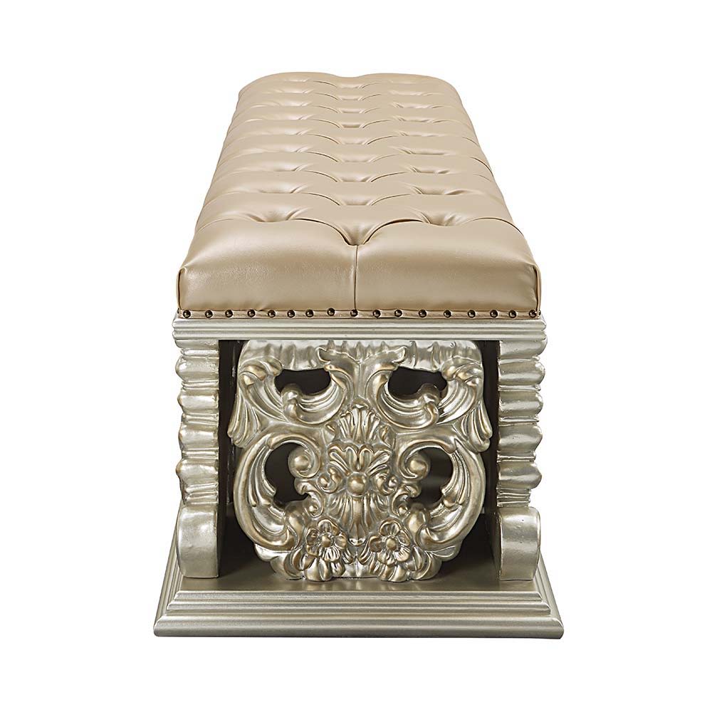 Sorina - Bench - Antique Gold, beige, view 3
