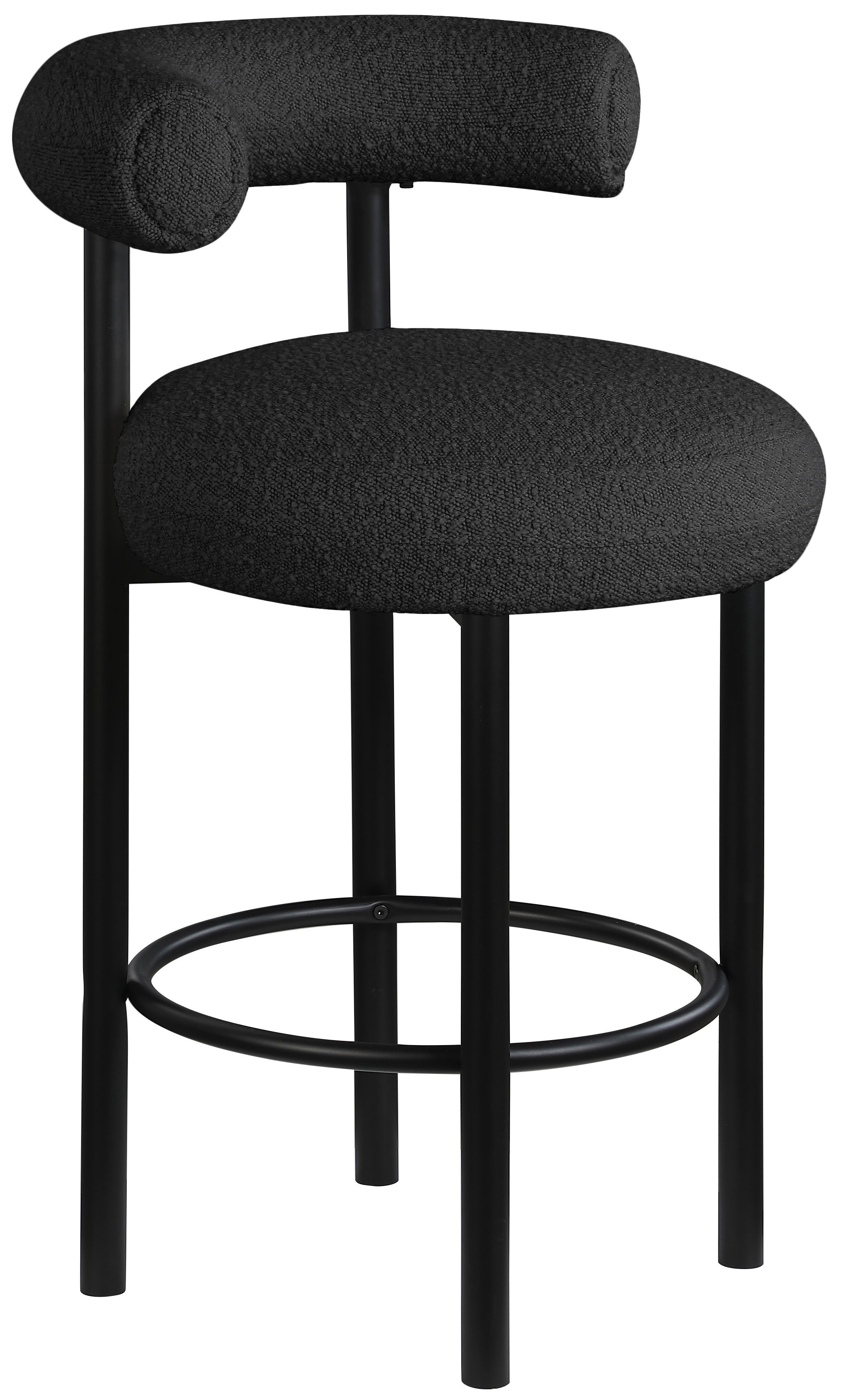 Bordeaux - Stool With Black Legs (Set of 2) - Black
