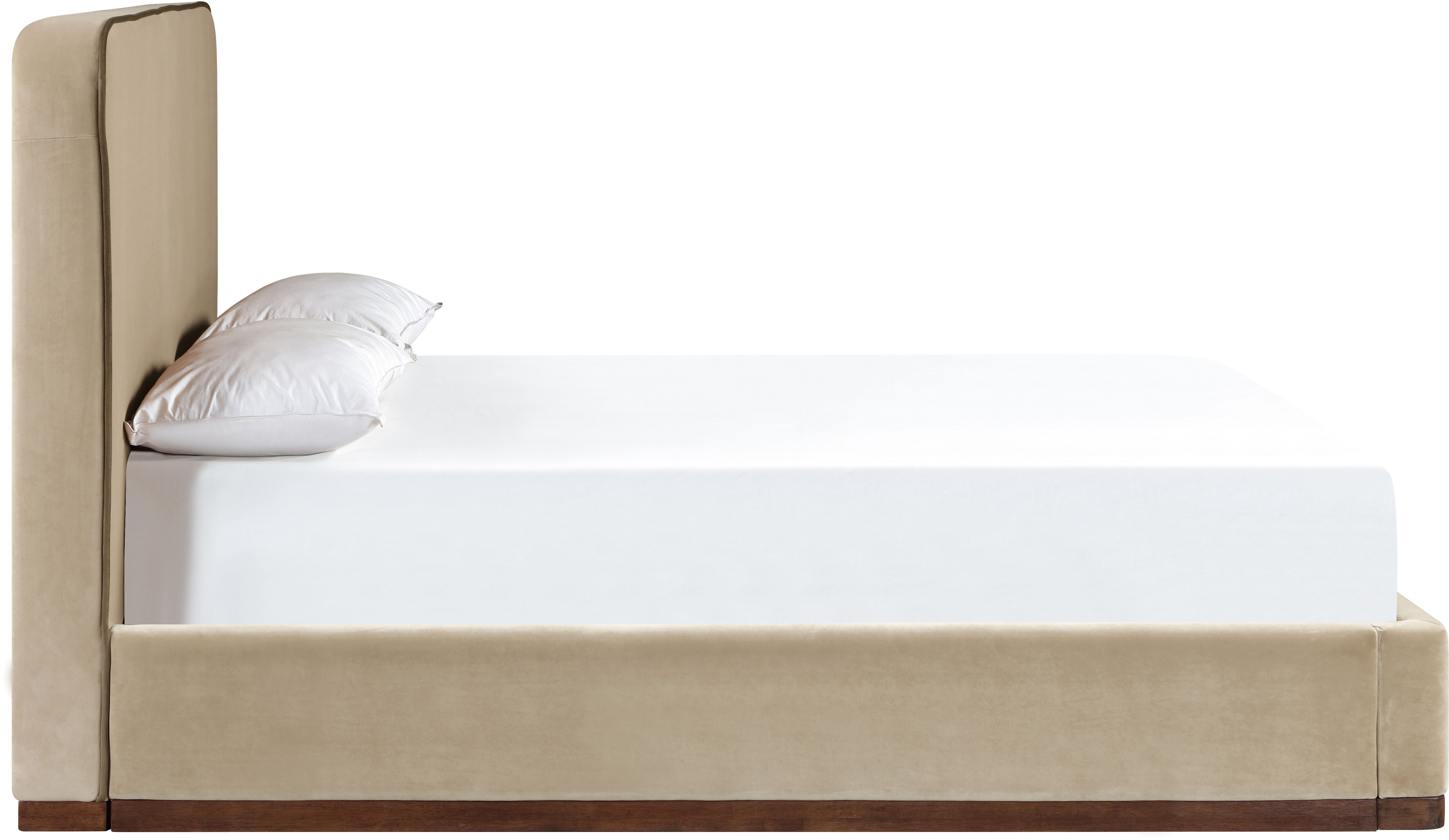 Rava - King Bed - Beige / Brown